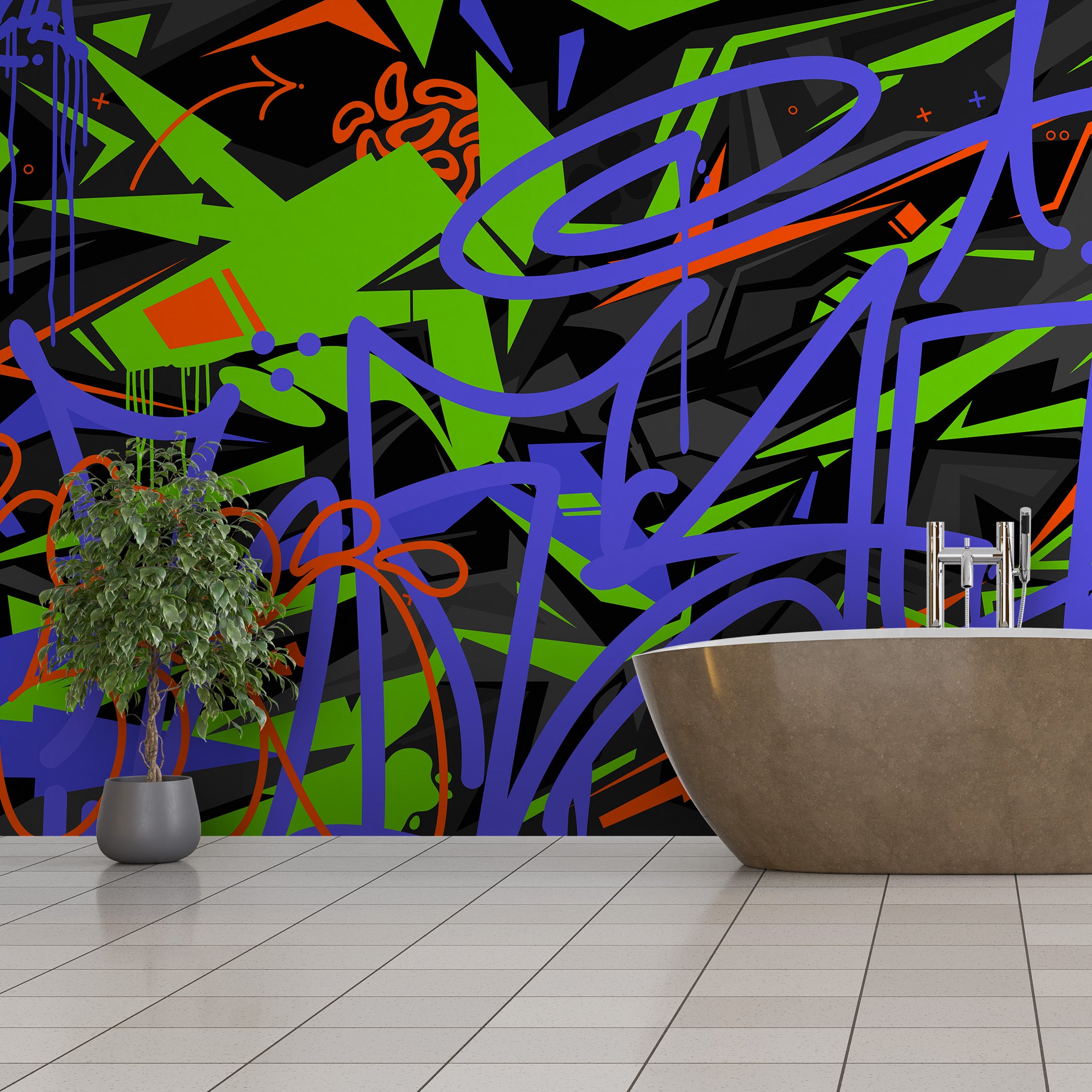 Tag & Spark - Street Scribble Mural