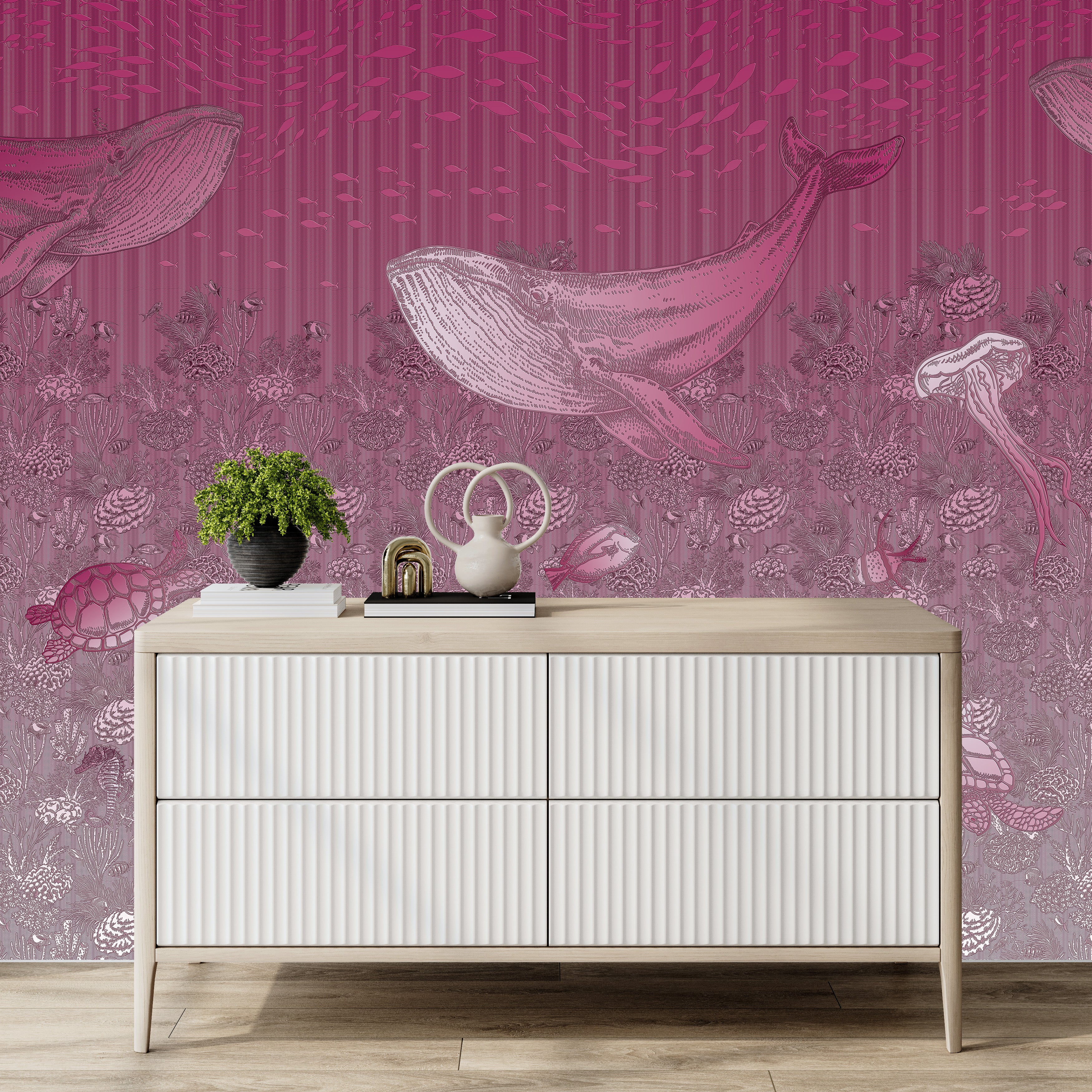 3D Whale Watch - Printed Mural