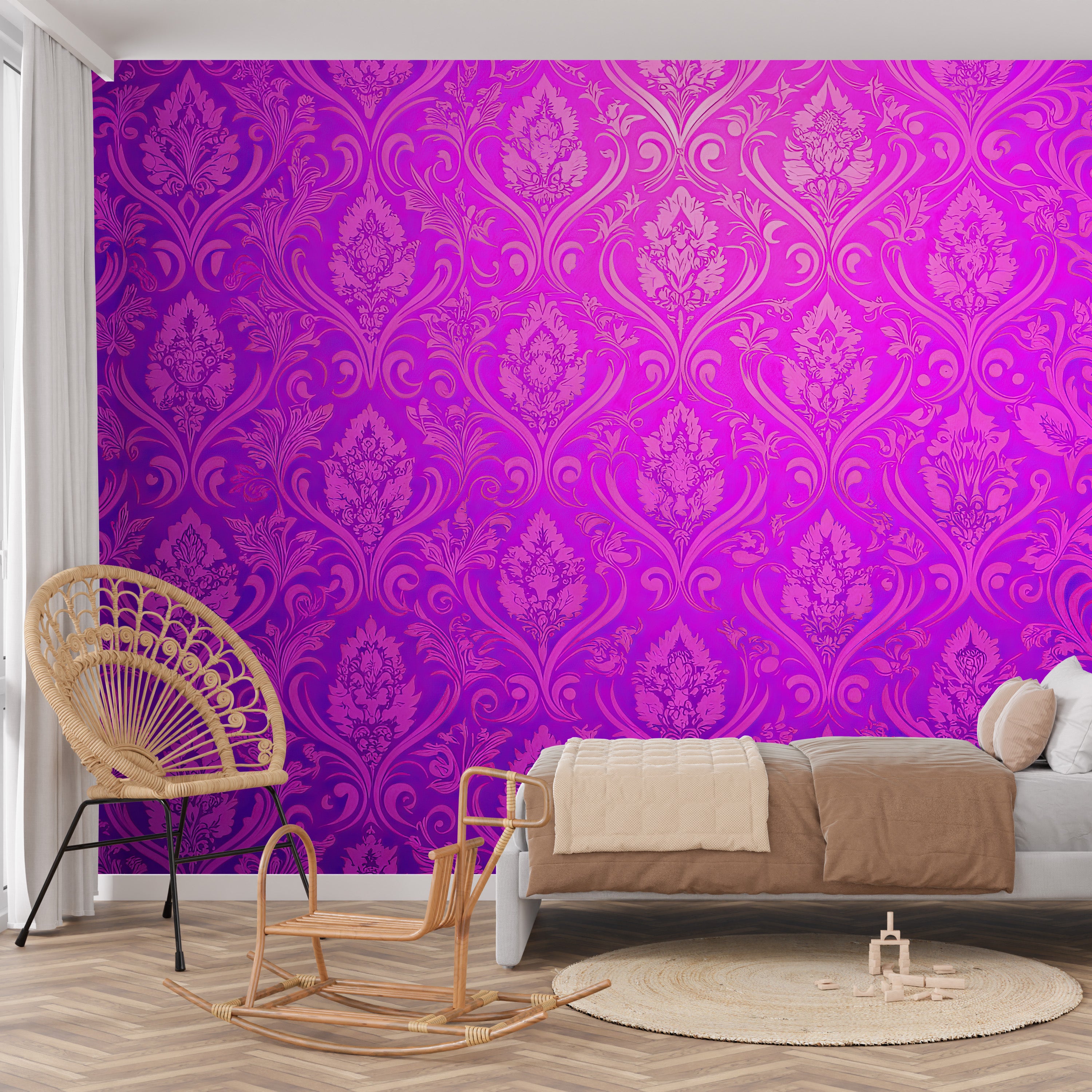 Golden Damask Mural