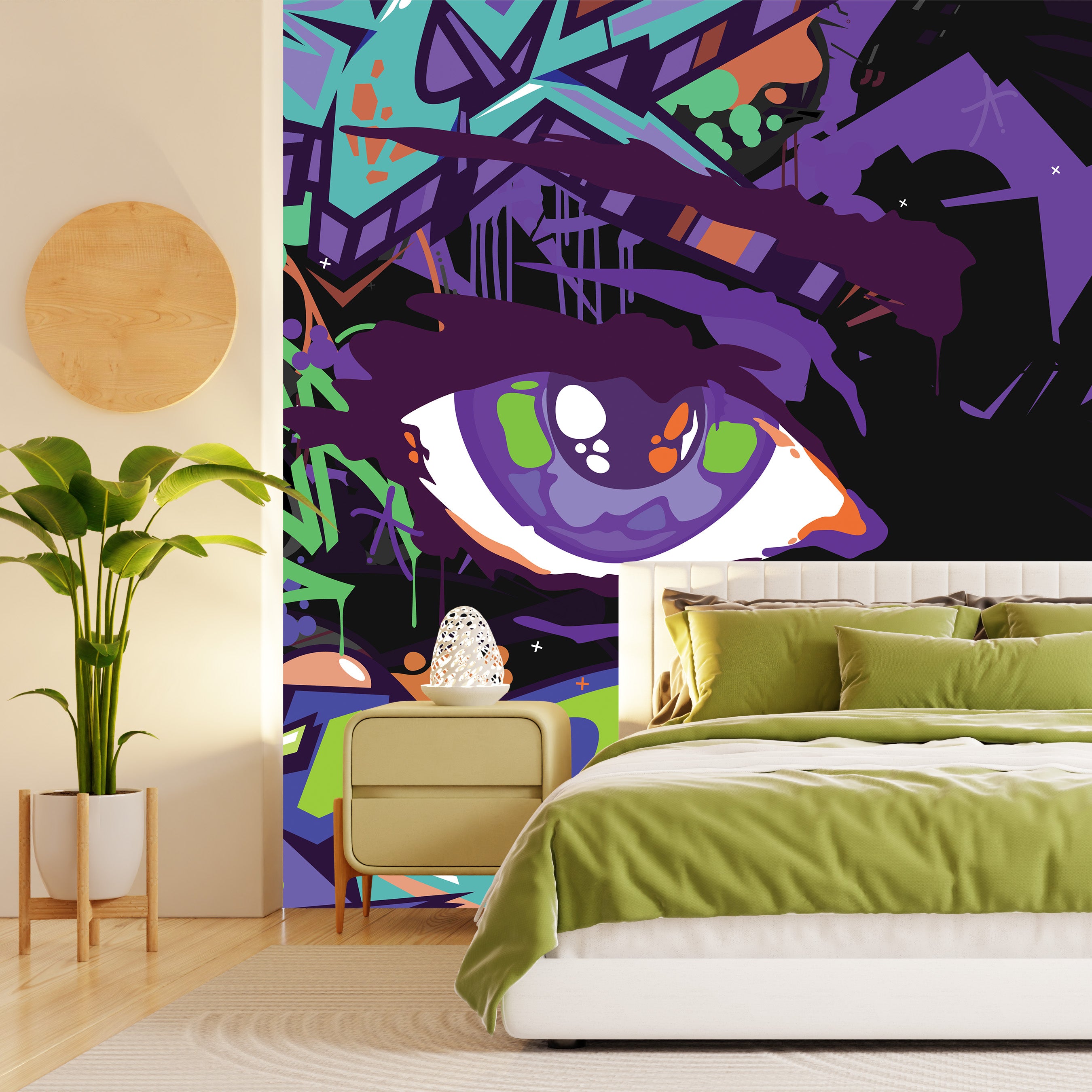 Electric Eyes Graffiti Mural
