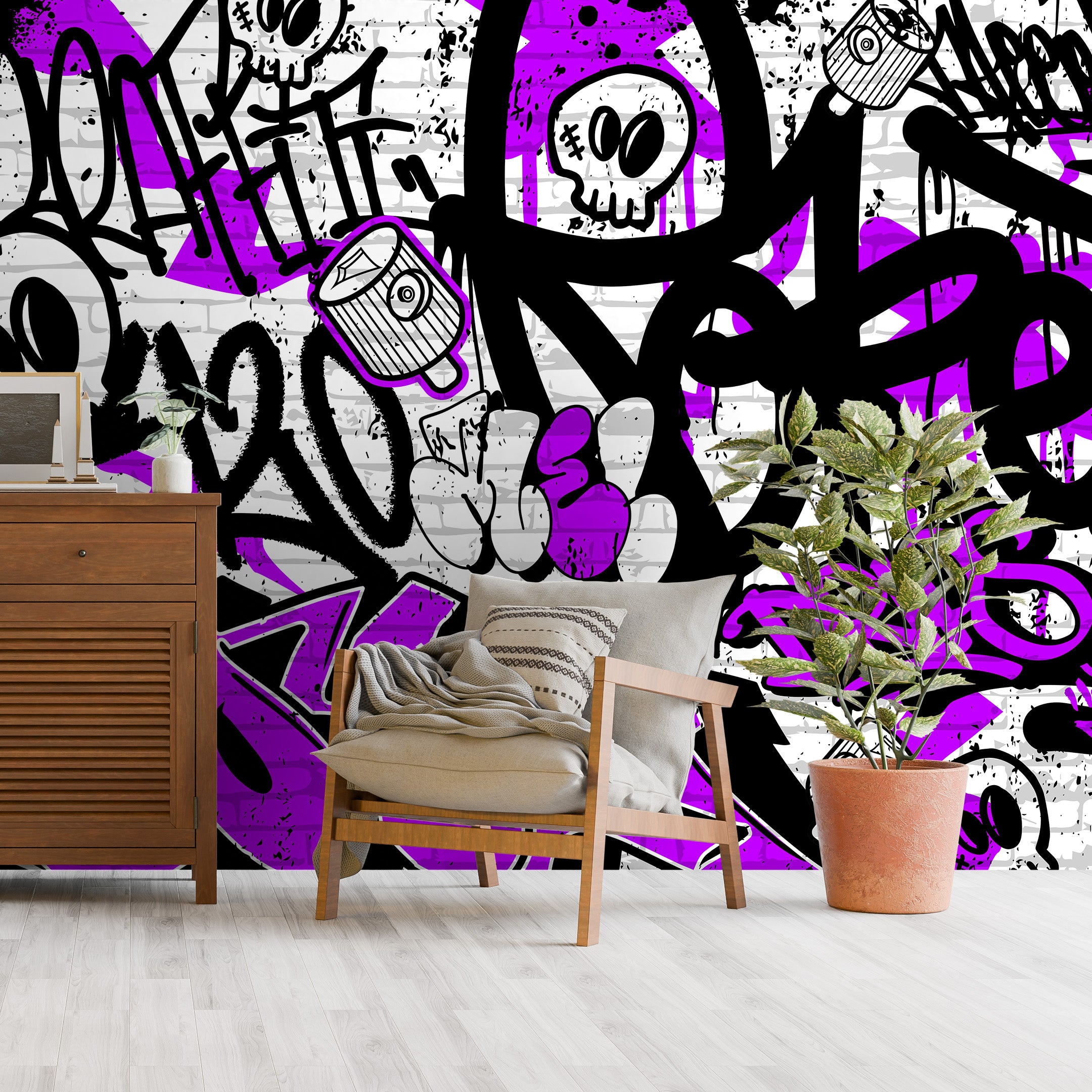 Tag & Spark - Skull Riot Mural