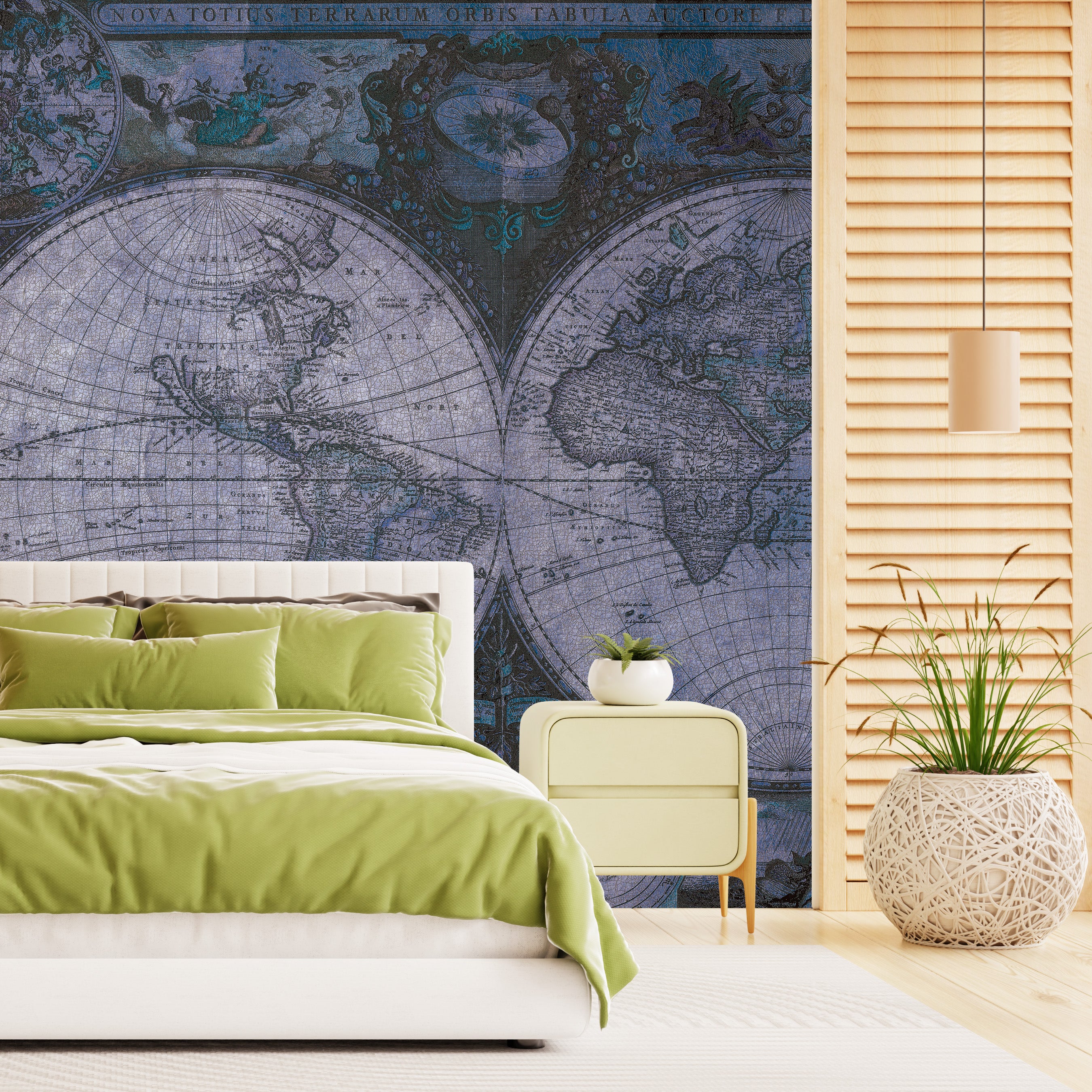 3D Vintage Map - Printed Mural
