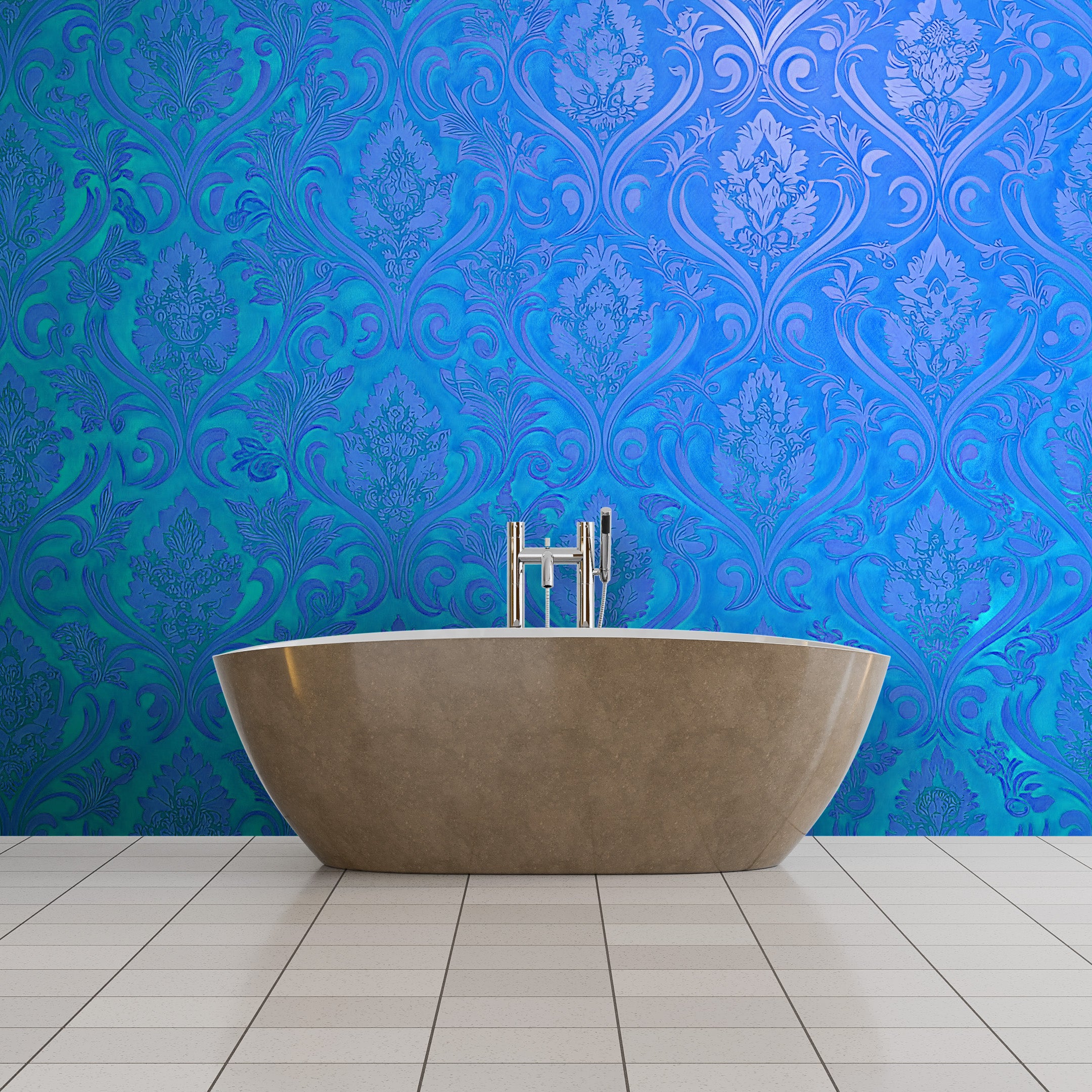 Golden Damask Mural