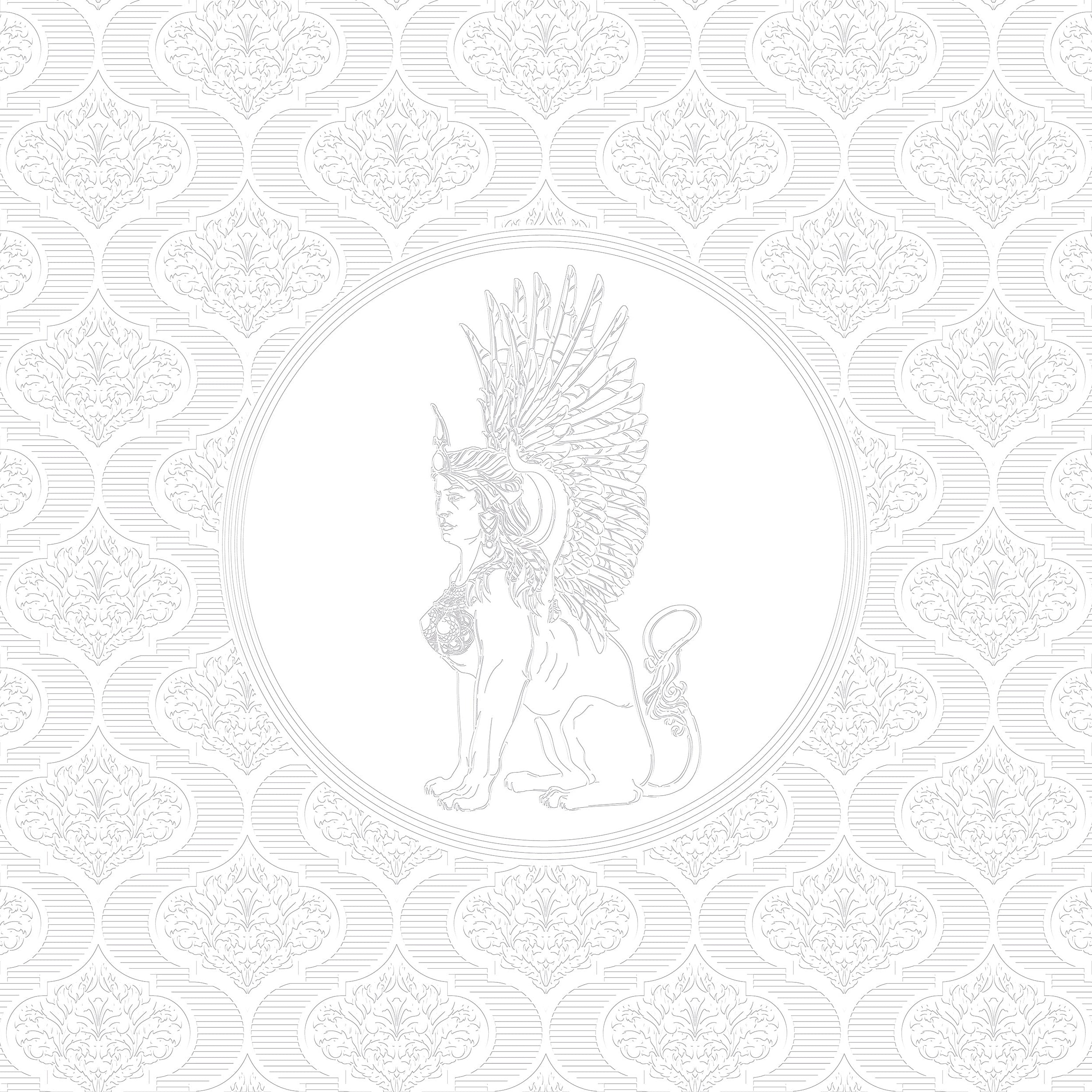 3D Mythic Guardian - Paintable Mural