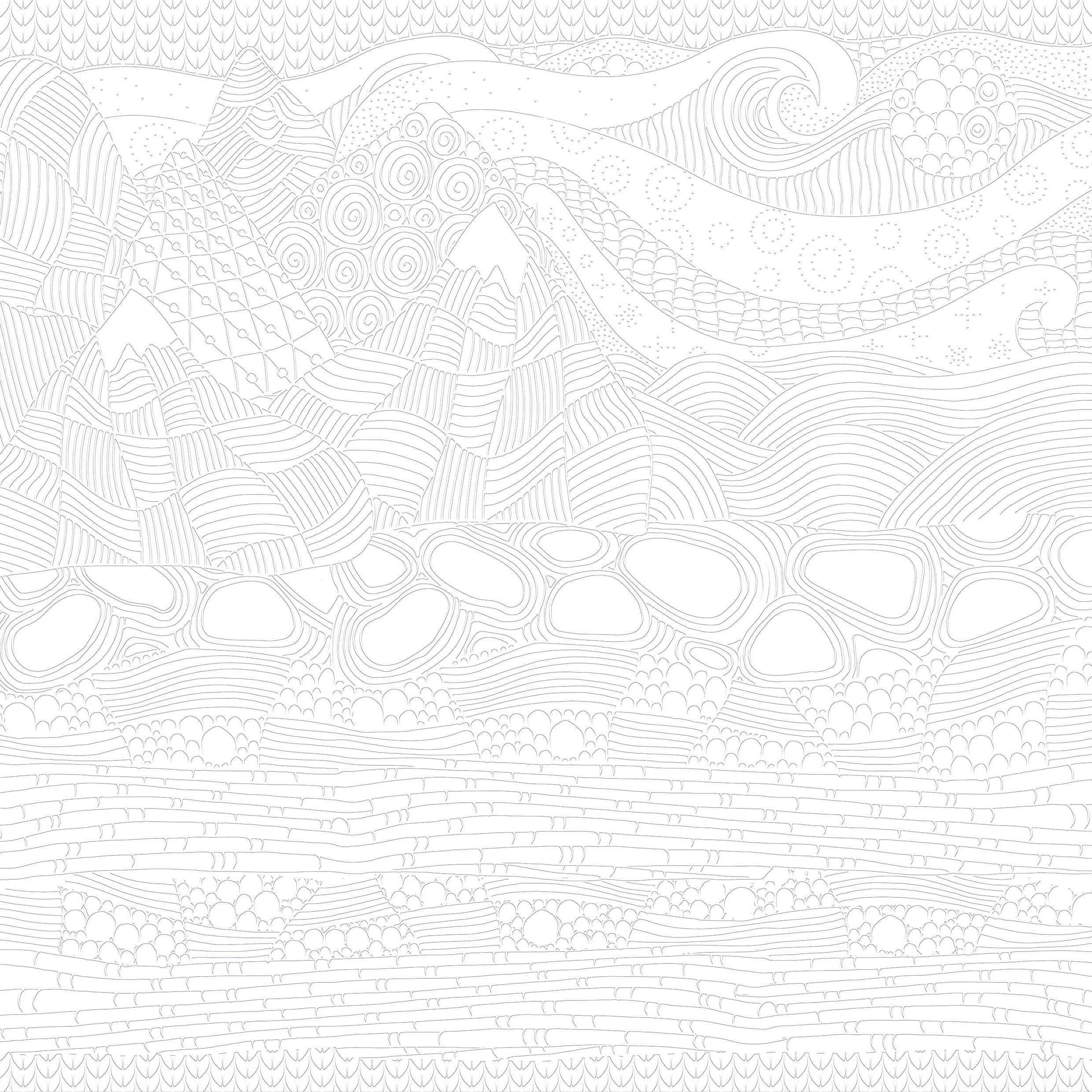 3D Abstract Earth Topography - Paintable Mural