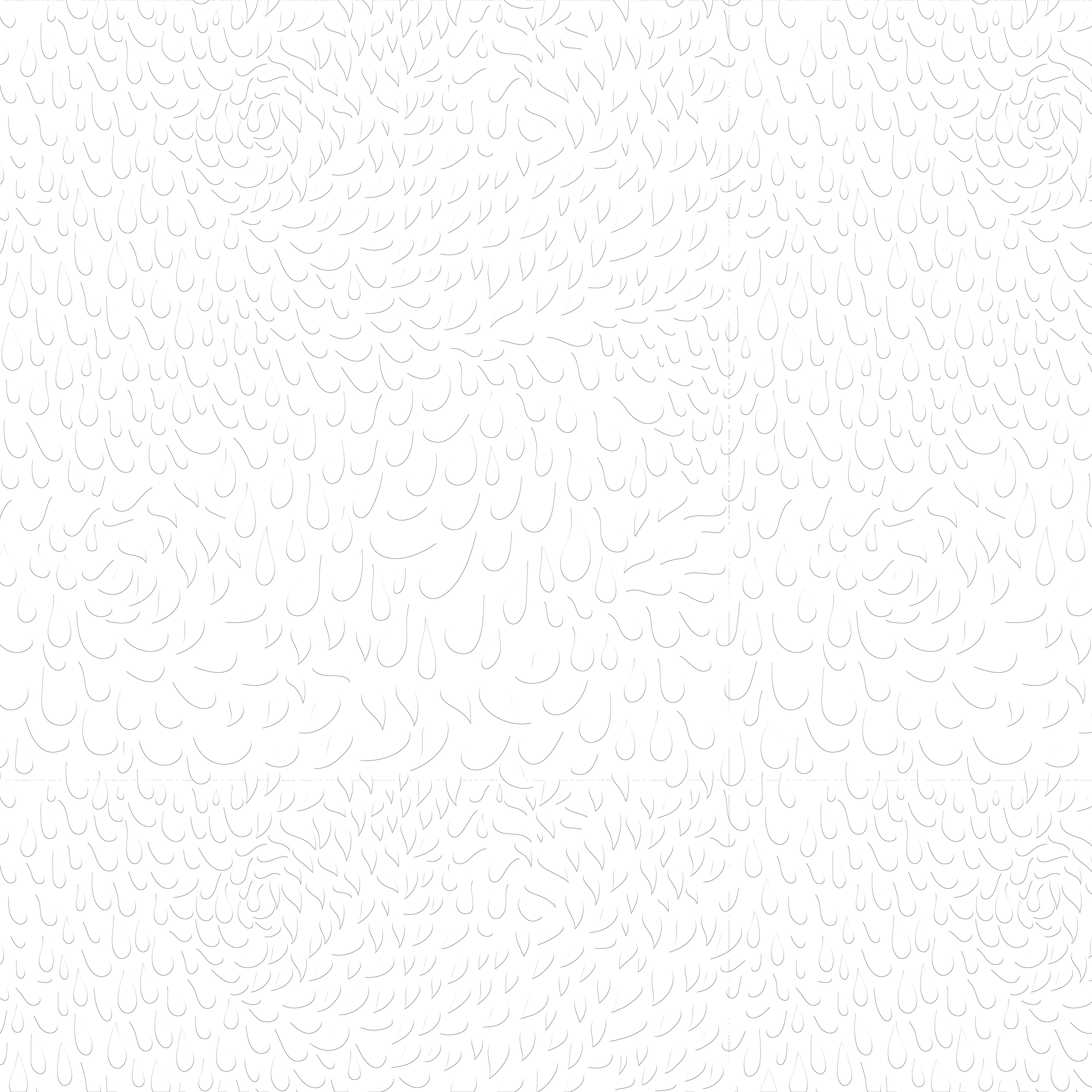 3D Cascading Raindrops - Paintable Mural