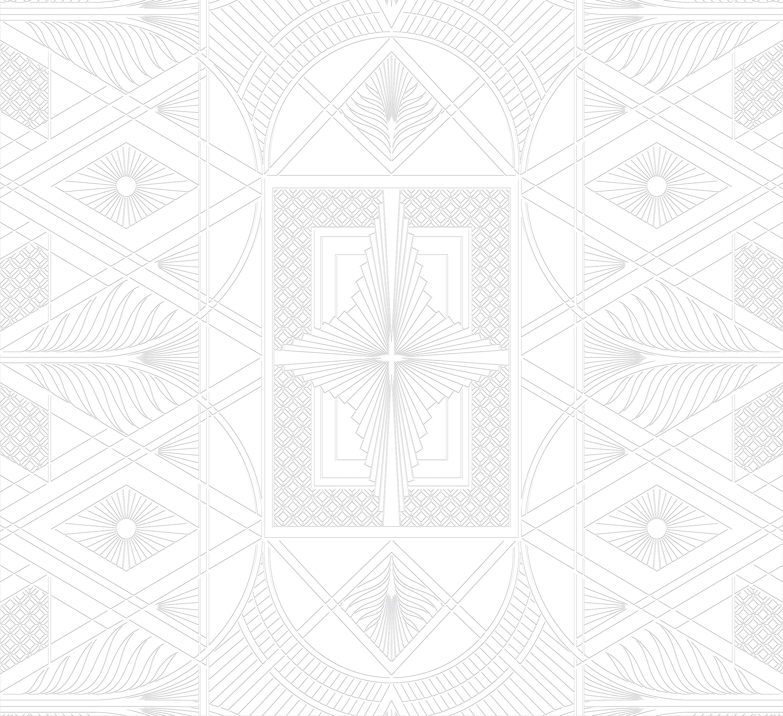 3D Ritz Diamond Lattice - Paintable Wallpaper