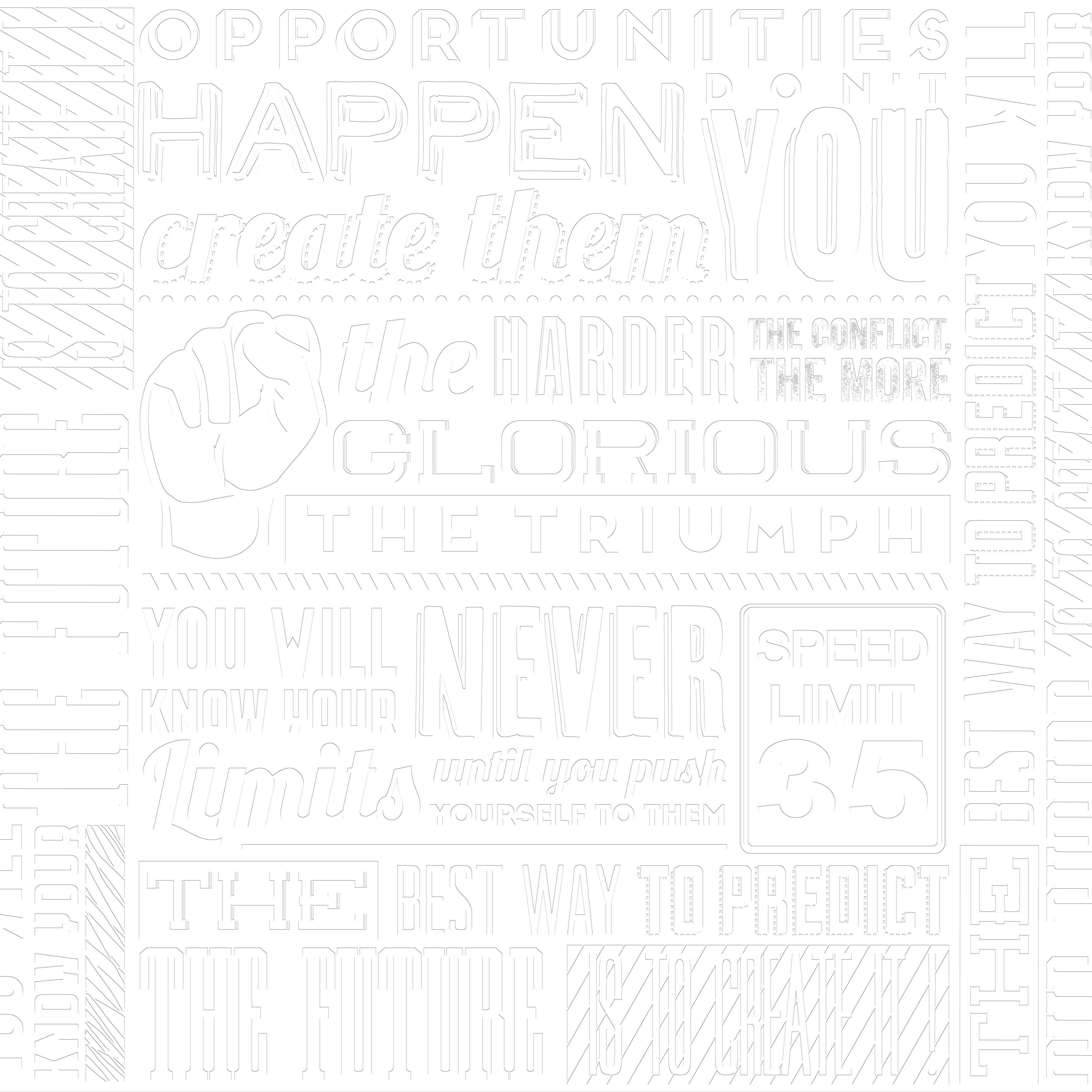 3D Your Future Affirmations - Paintable Mural