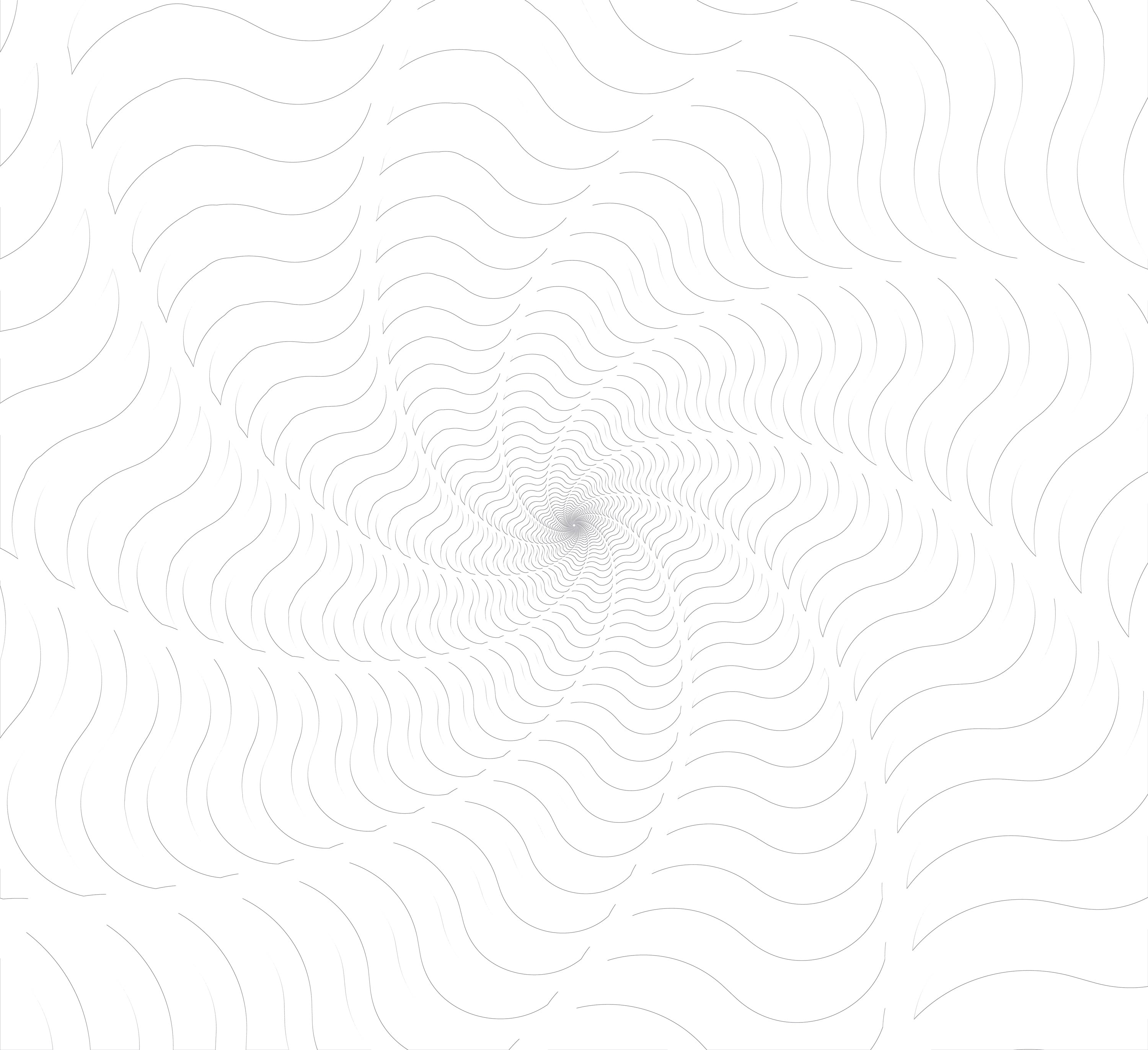 3D Hypnotic Swirl - Paintable Mural