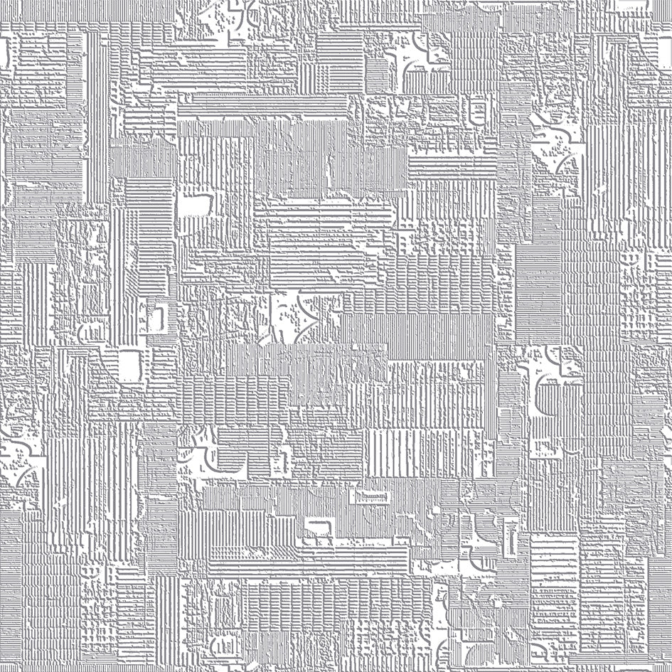 3D Digital Blueprint Facade - Paintable Mural