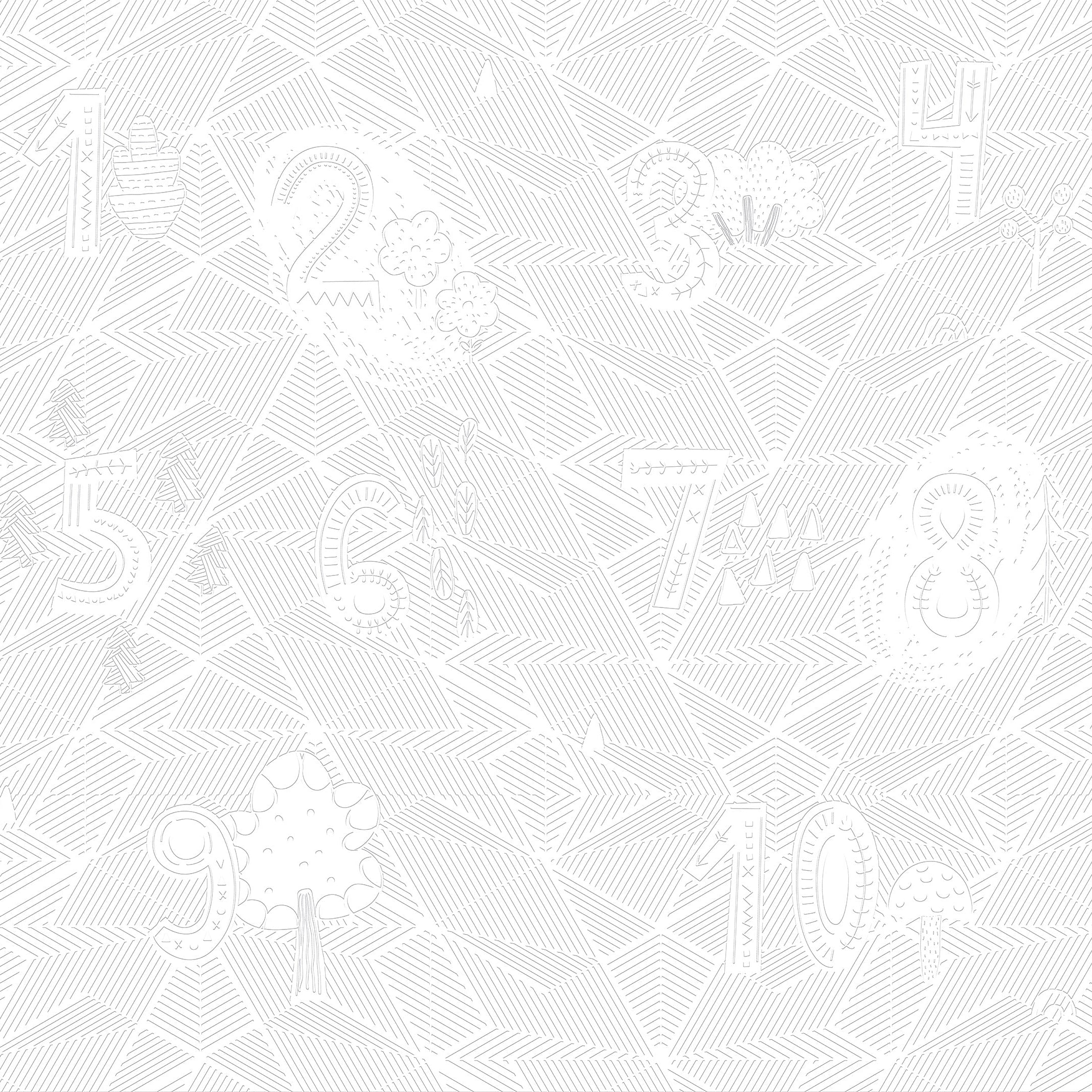 3D Count & Create Playroom - Paintable Mural