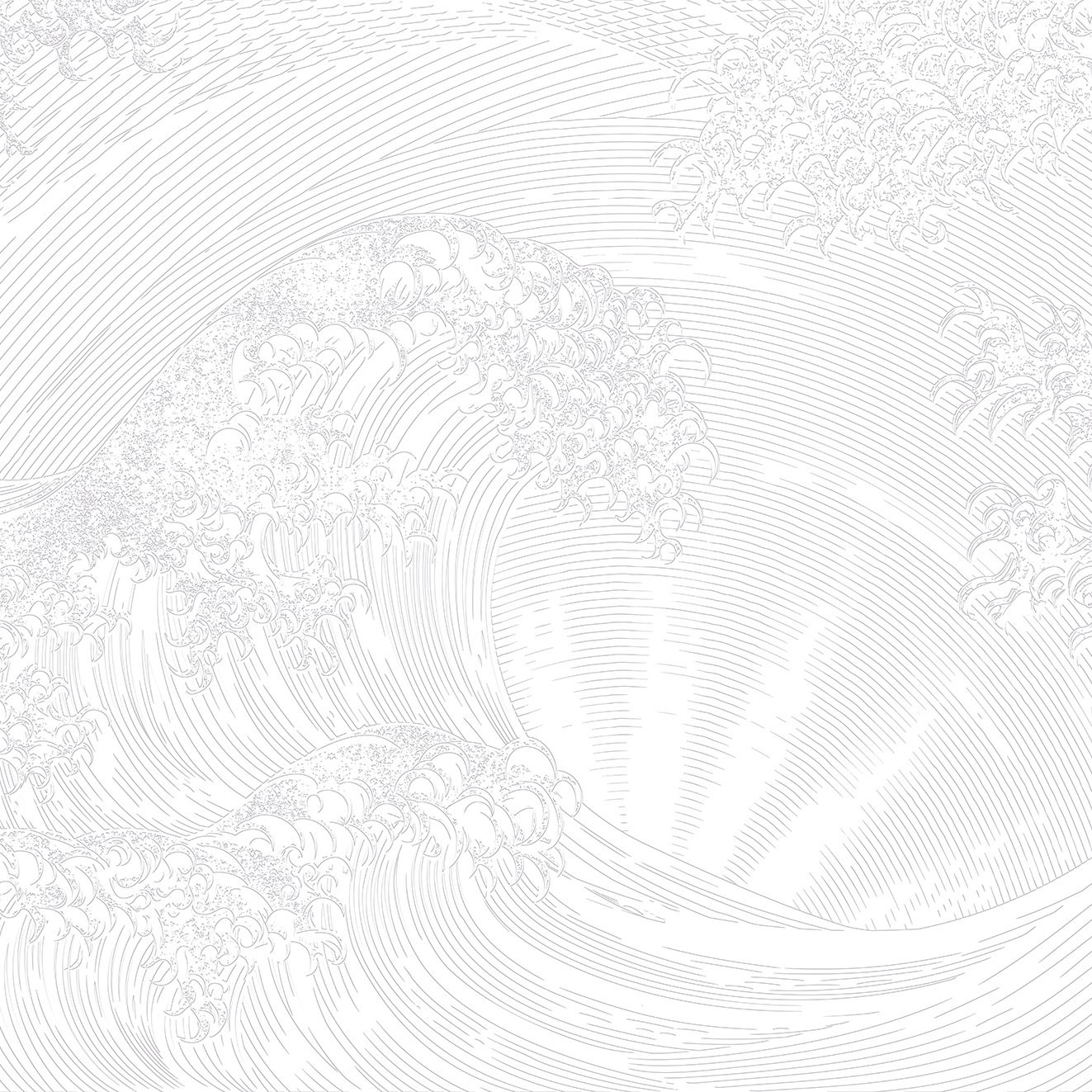 3D Tidal Surge - Paintable Mural