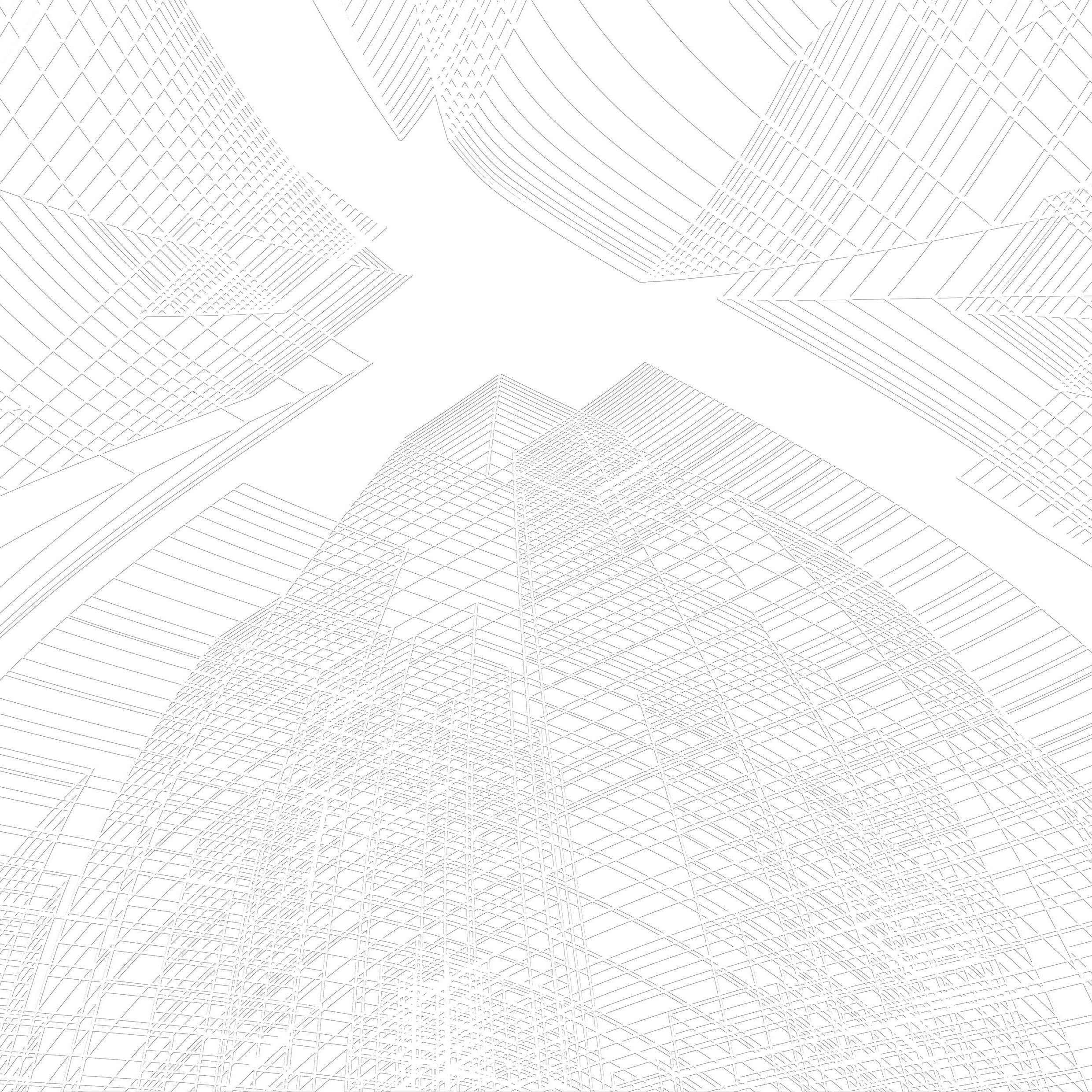 3D Urban Skyline - Paintable Mural