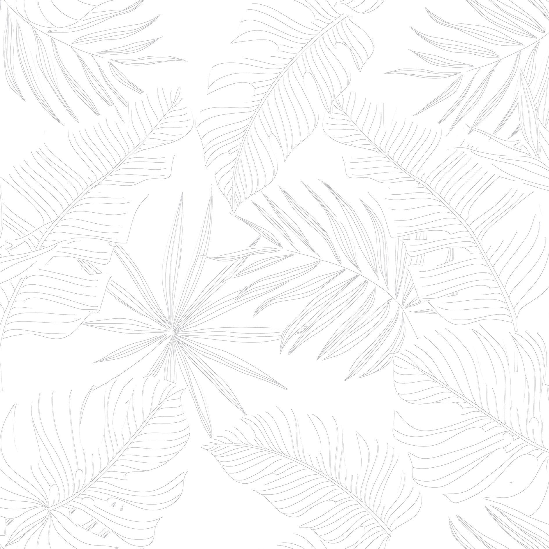 3D Botanical Haven Sculpt - Paintable Wallpaper