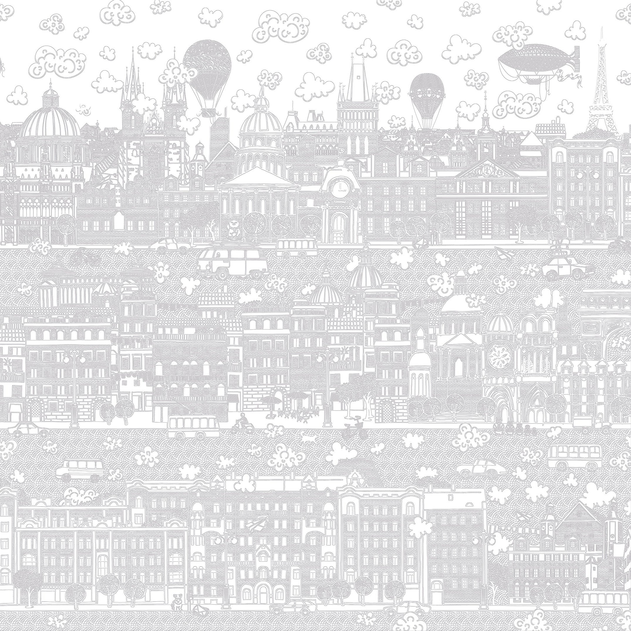 3D Enchanted Skyline - Paintable Mural