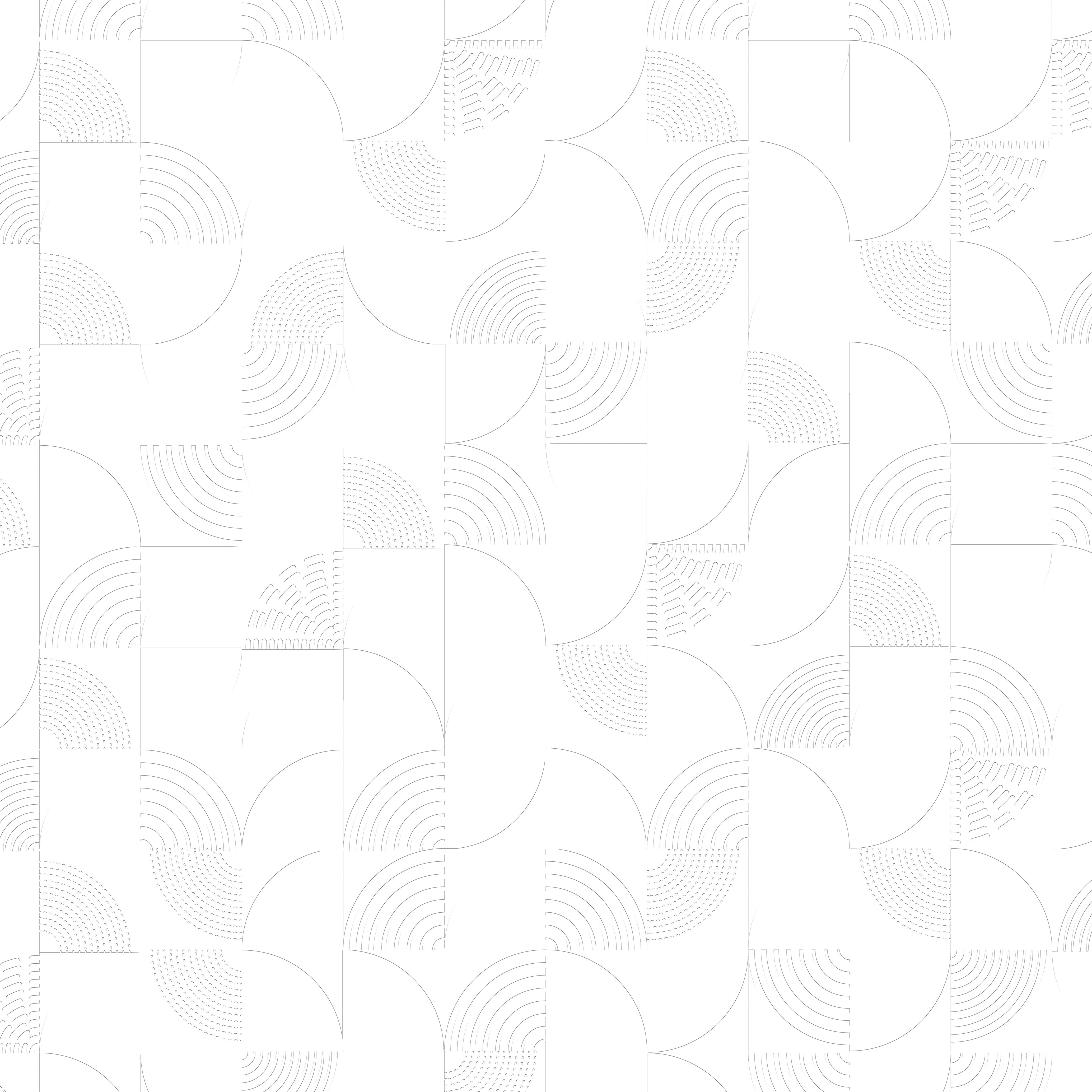 3D Geometric Radial Arc - Paintable Wallpaper