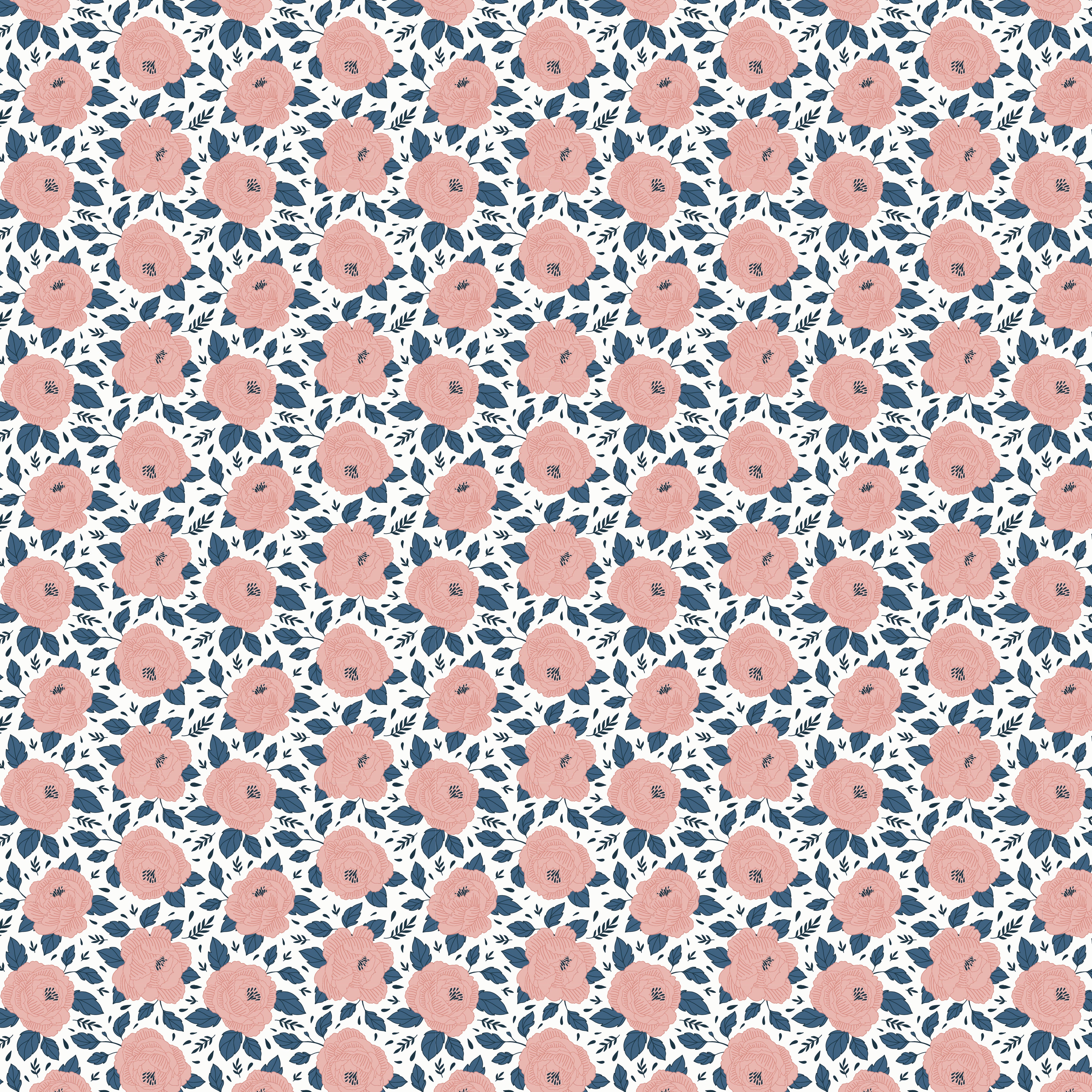 Blush & Indigo - Vintage Peony