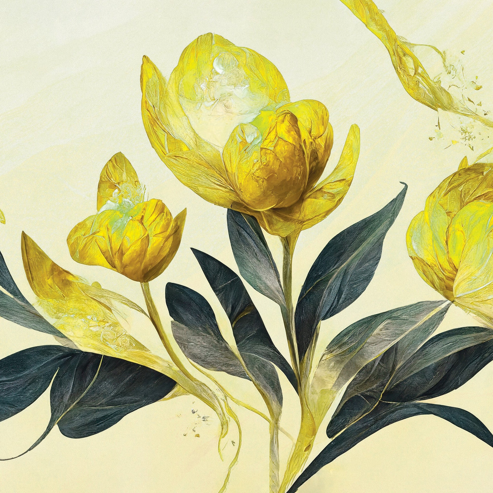 3D Floral Radiance - Printed Mural