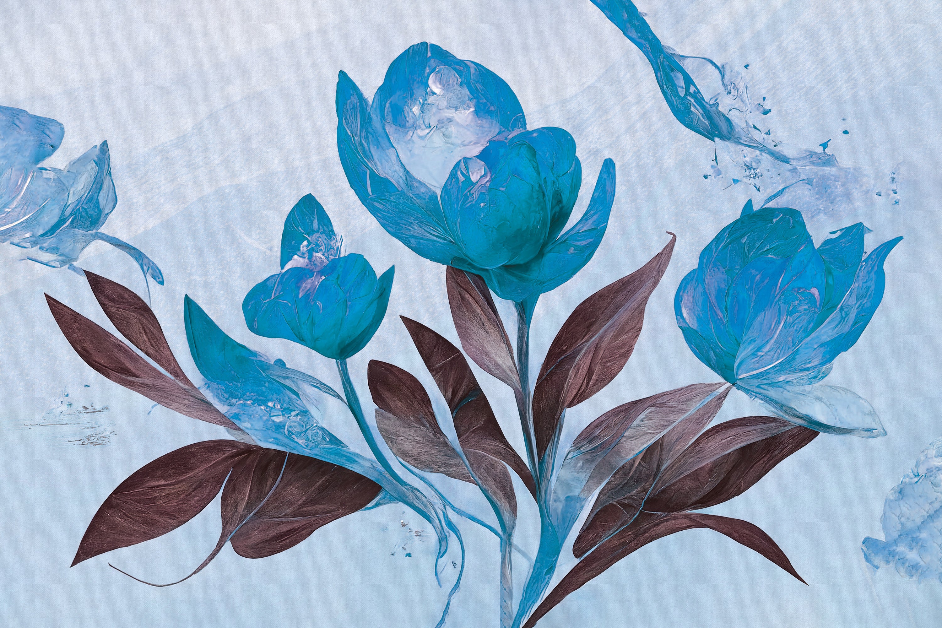 3D Floral Radiance - Printed Mural