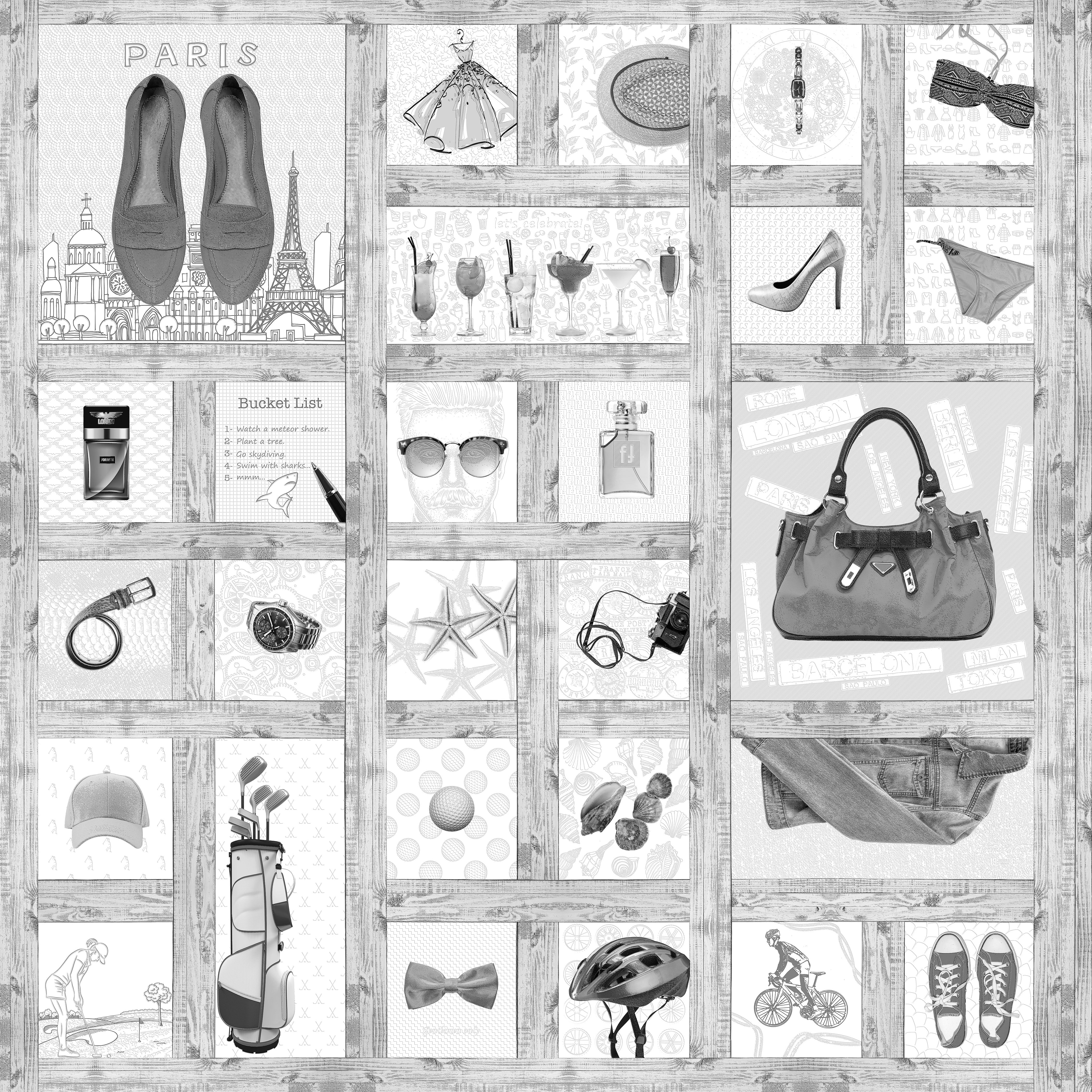 3D Fashionista's Dream - Printed Mural