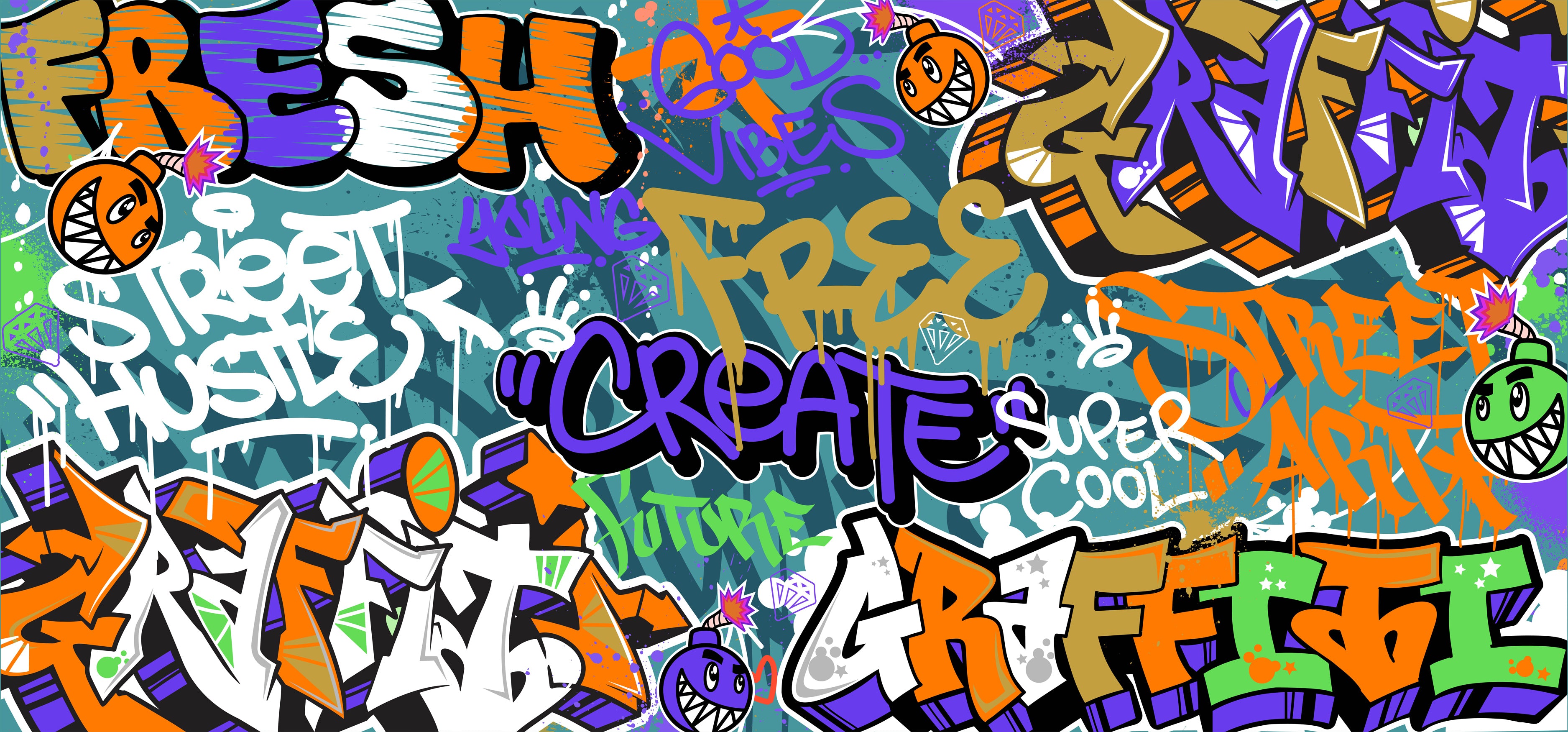 Tag & Spark - Graffiti Pop Mural