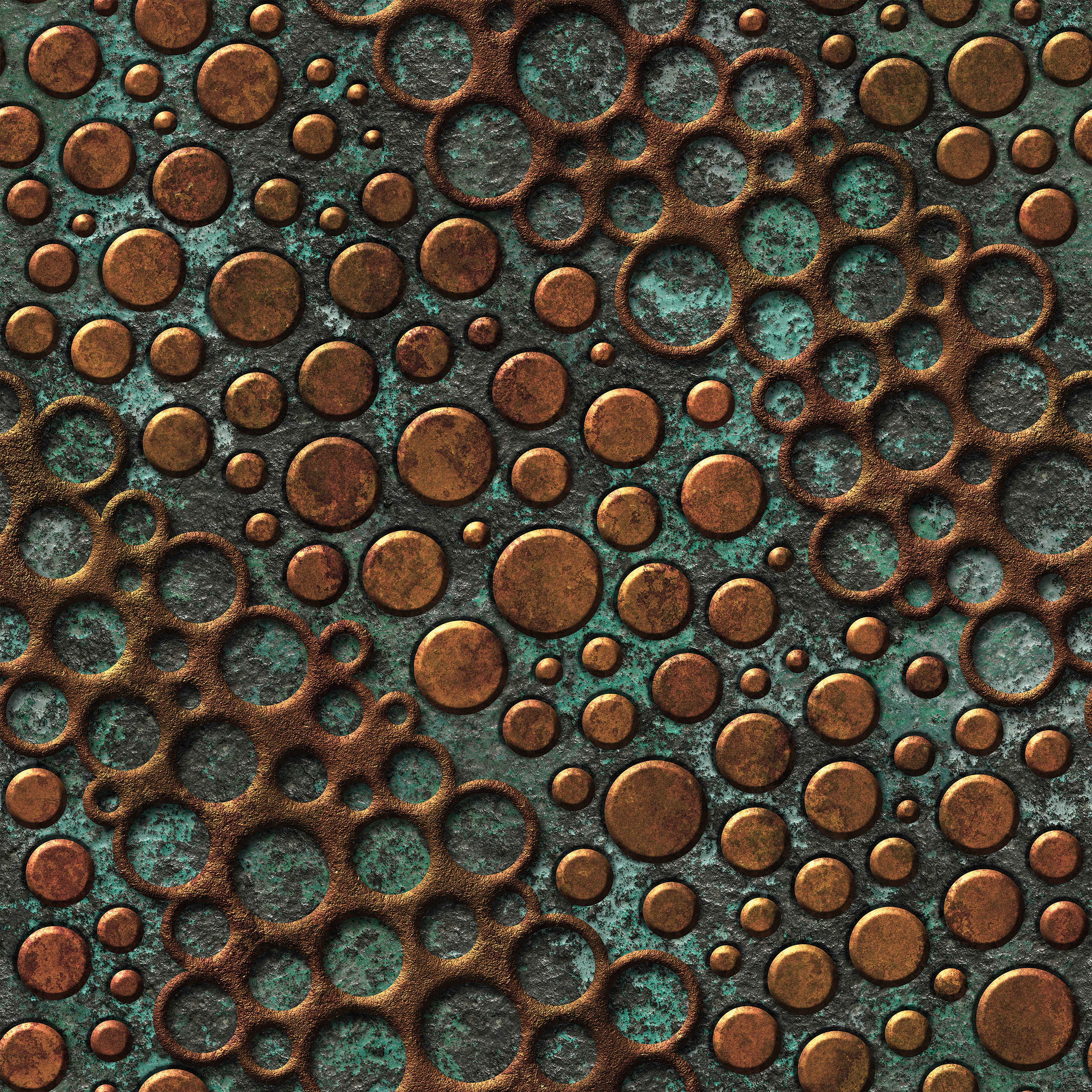 3D Metallic Bubbles - Printed