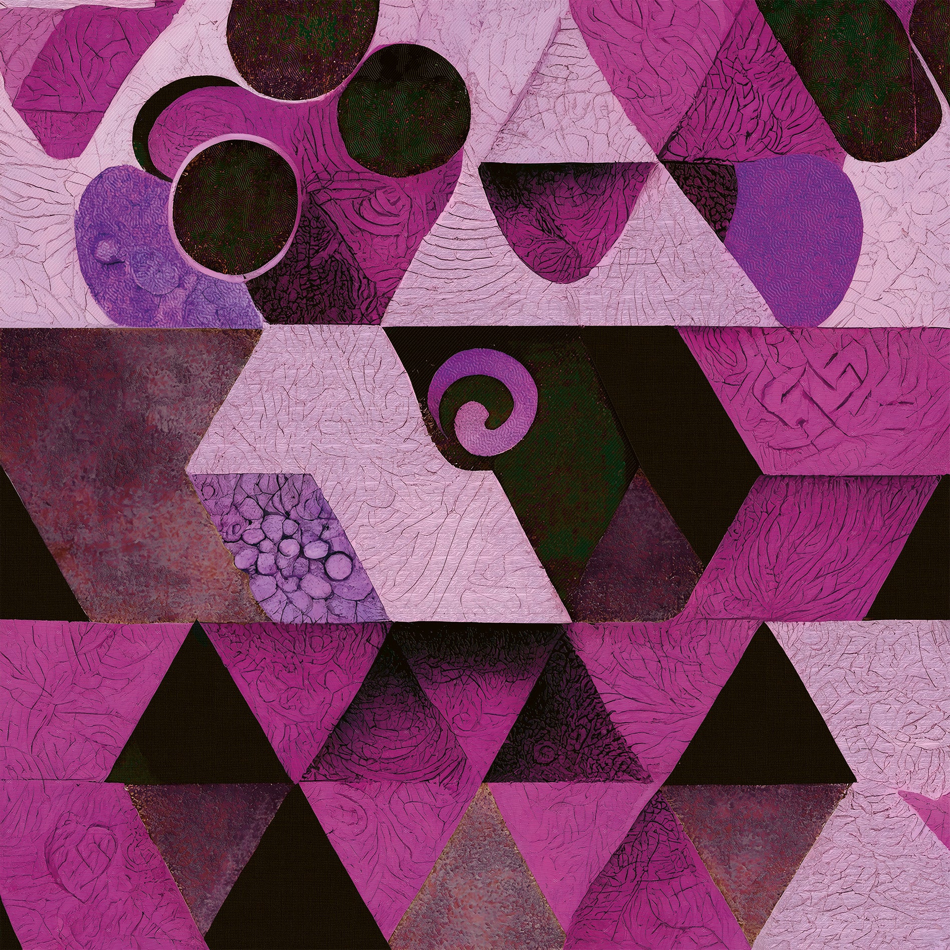 3D Geometric Fusion - Printed Mural