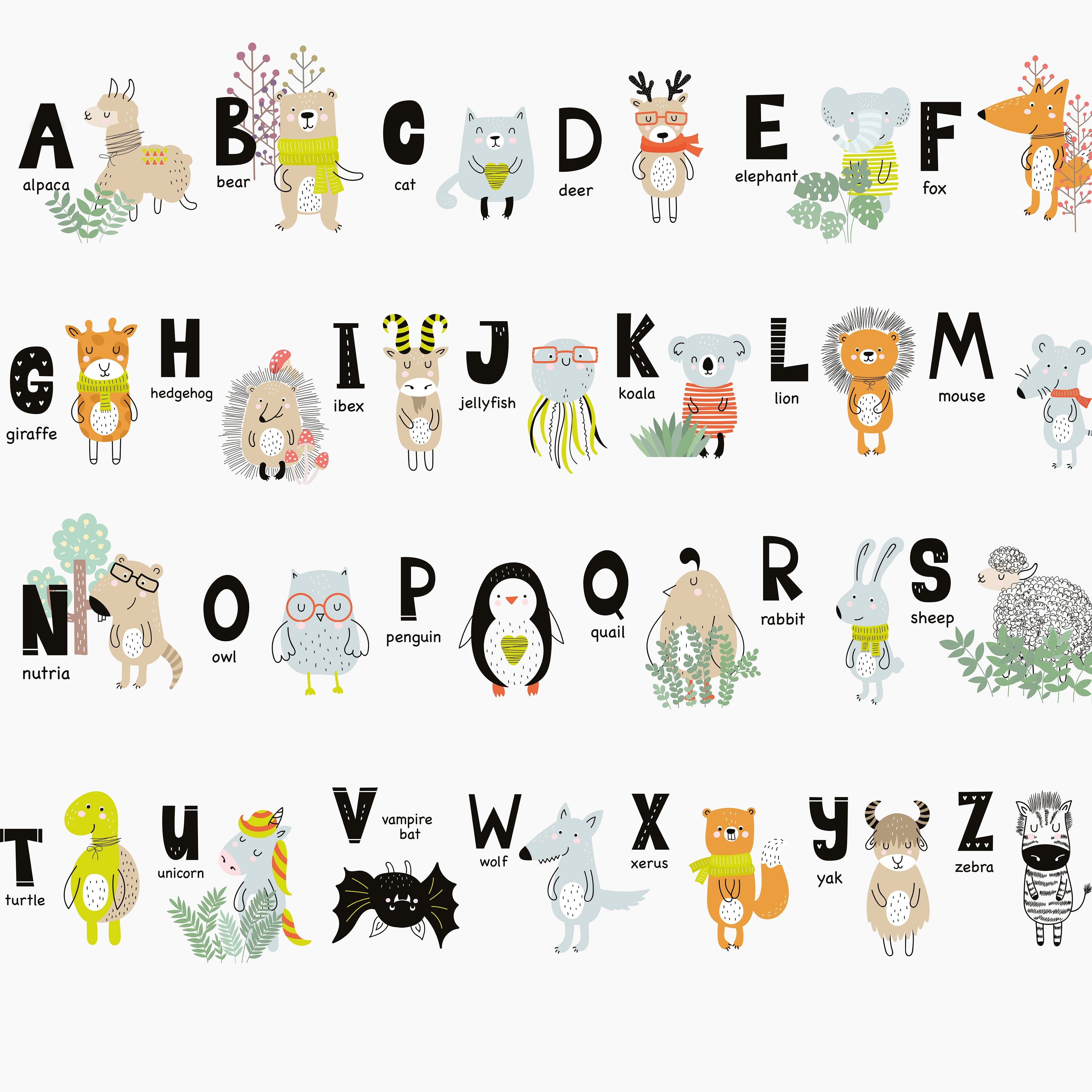 3D Animal Alphabet Adventure - Printed