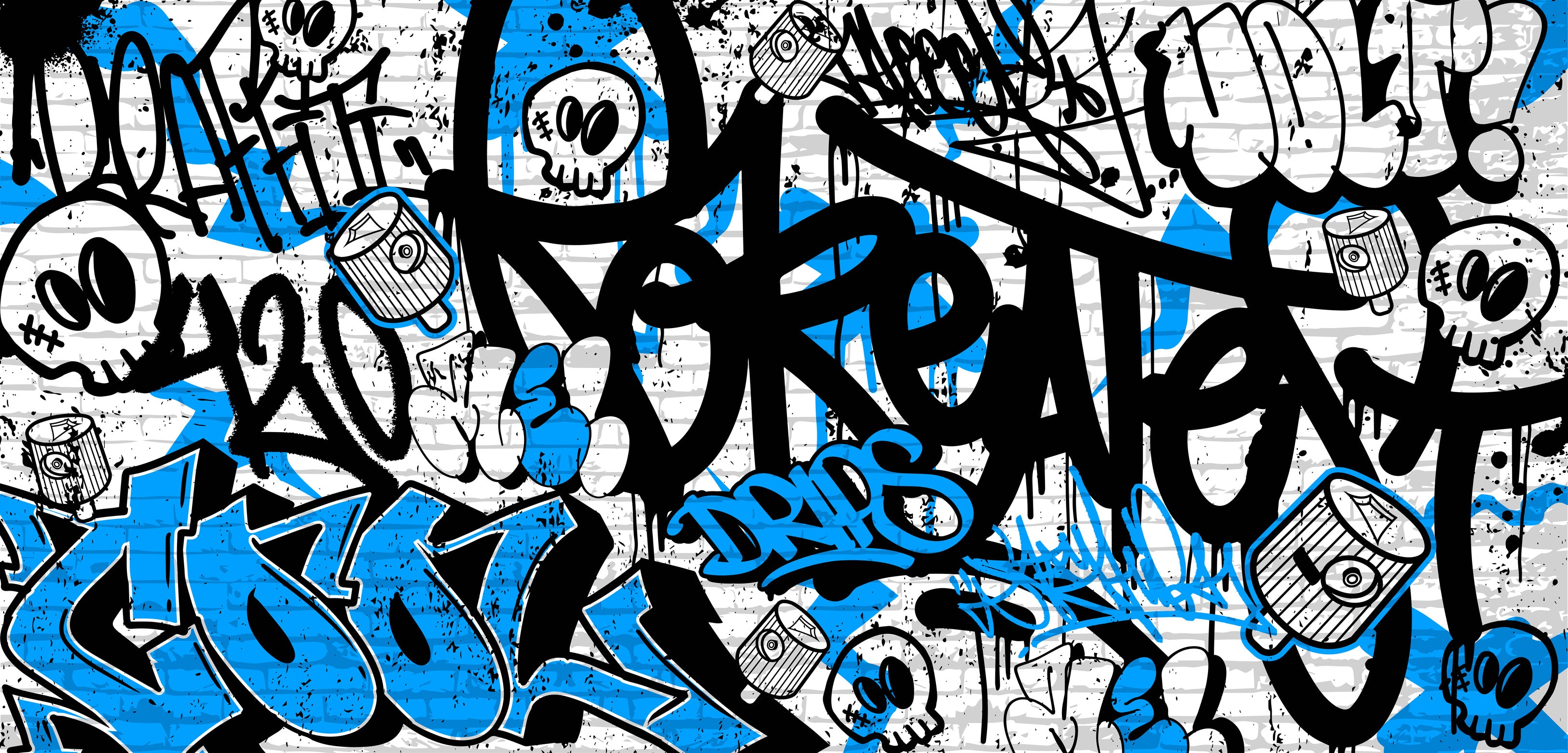 Tag & Spark - Skull Riot Mural