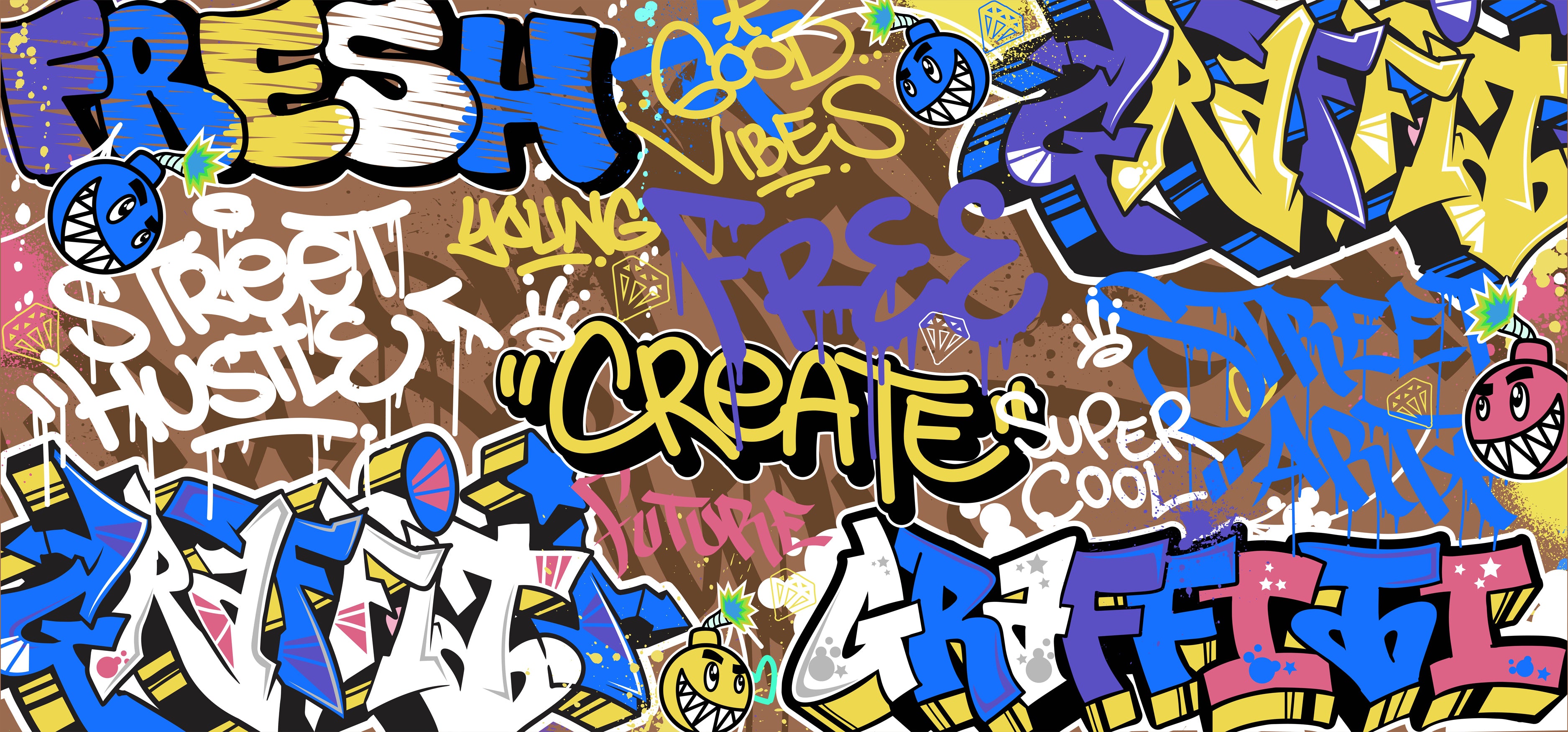 Tag & Spark - Graffiti Pop Mural