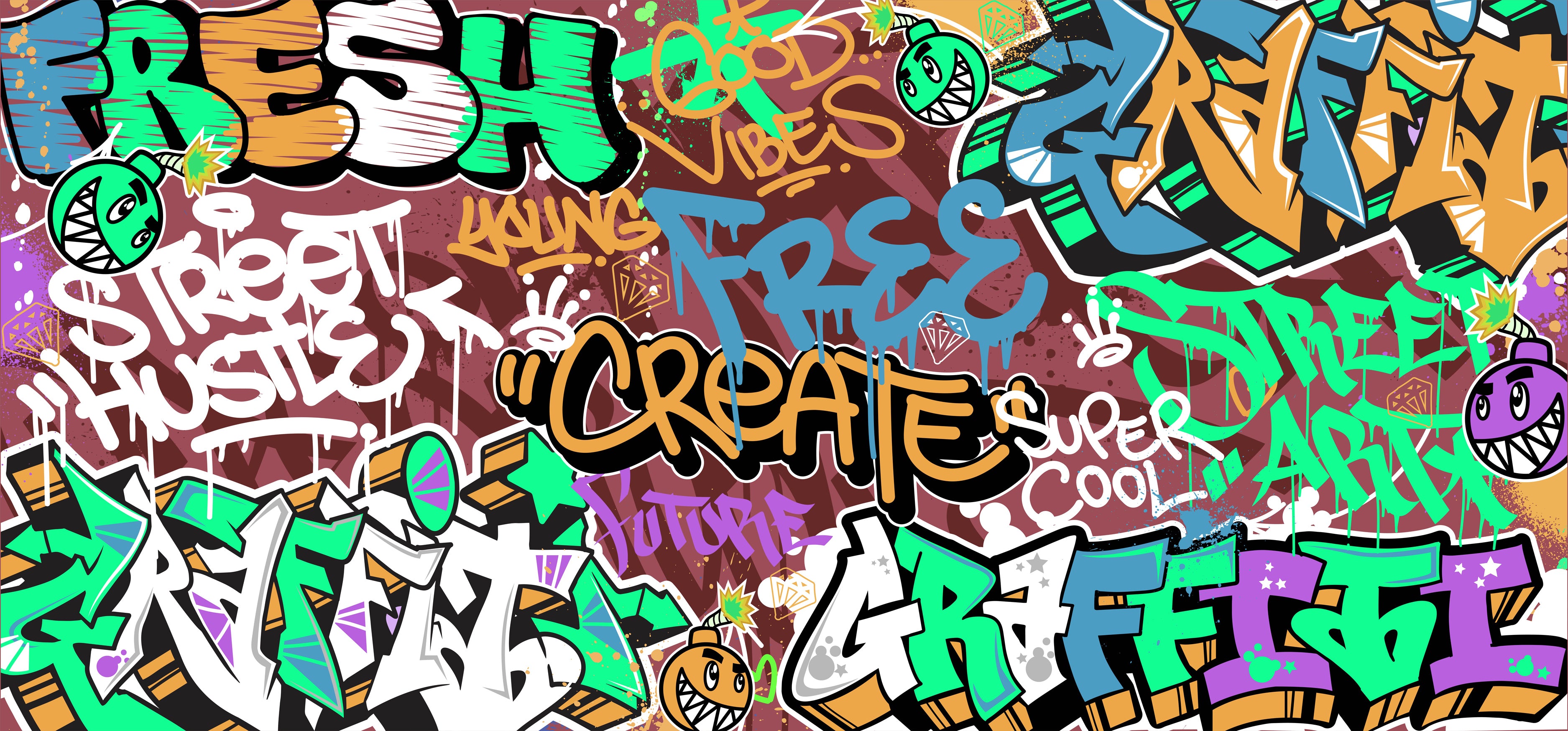 Tag & Spark - Graffiti Pop Mural