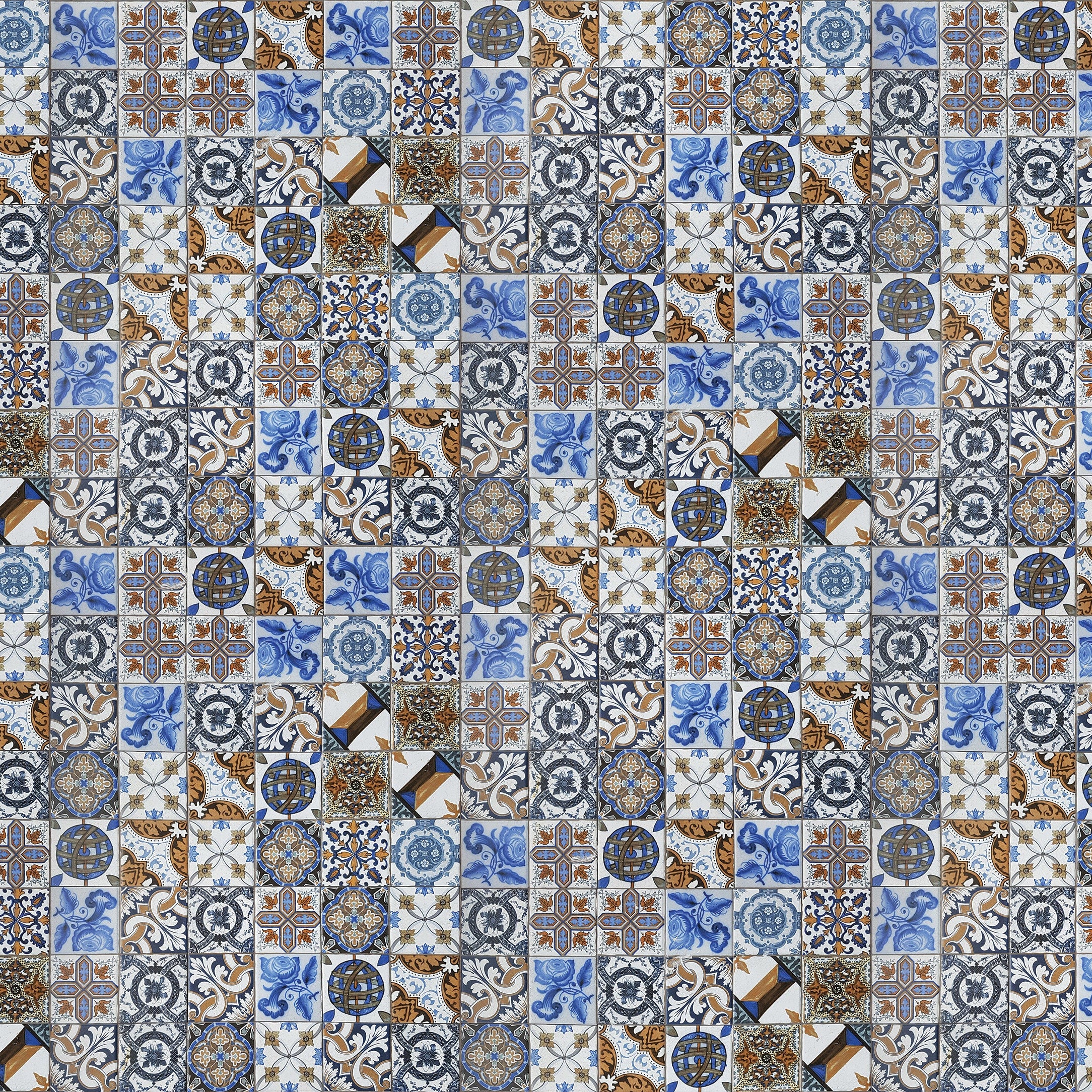 3D Mediterranean Tiles - Printed Mural