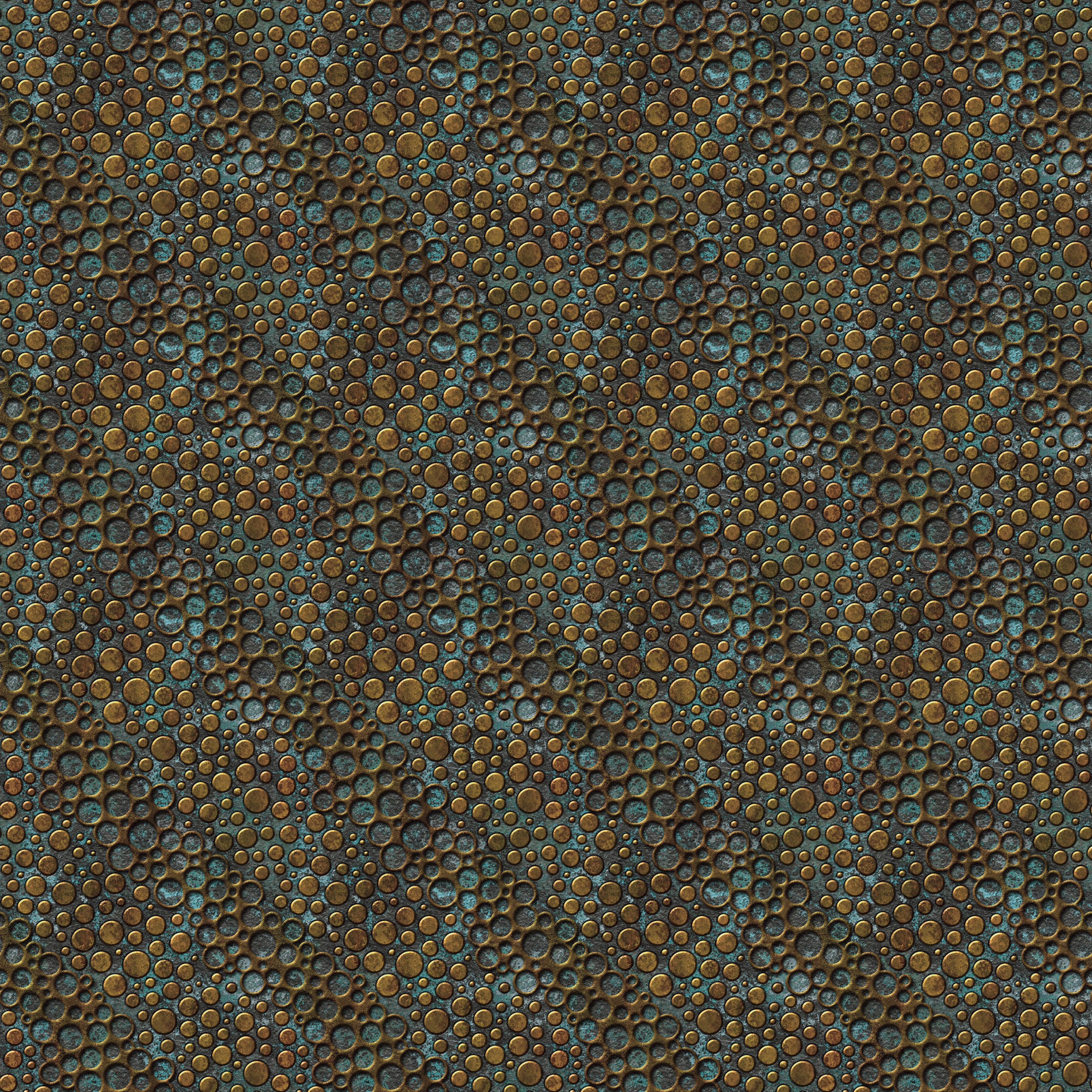 3D Metallic Bubbles - Printed Wallpaper