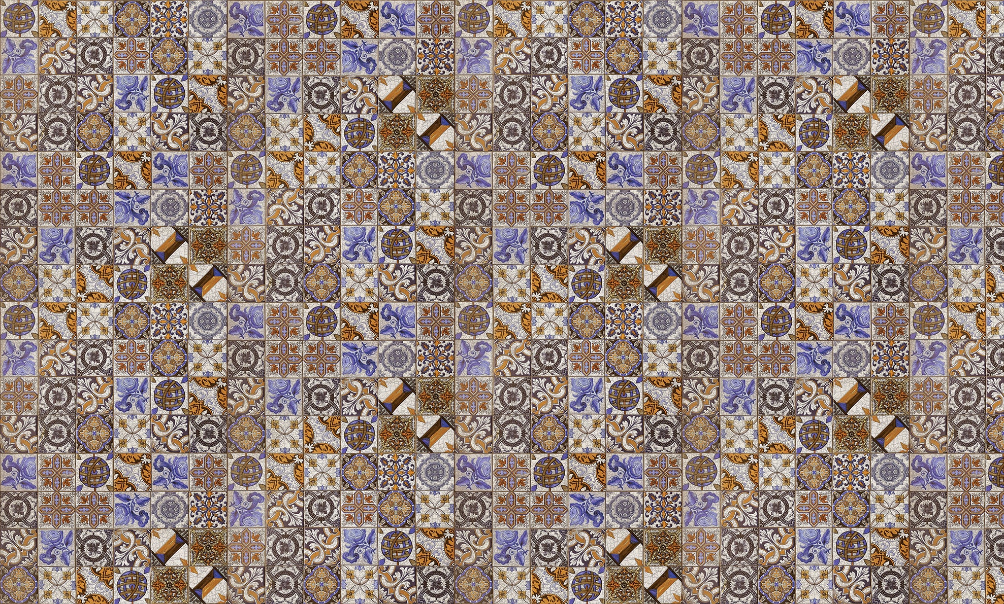 3D Mediterranean Tiles - Printed Mural