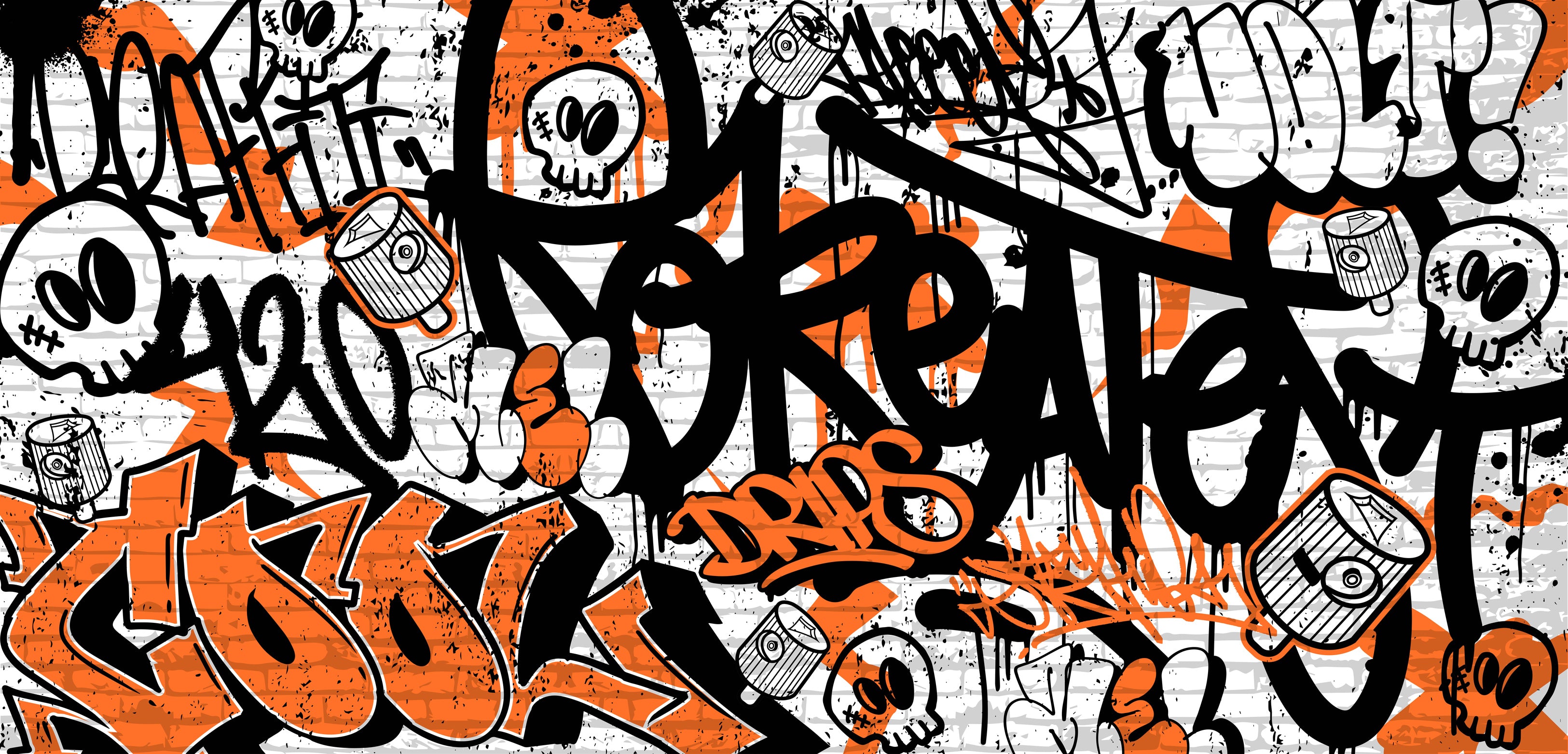 Tag & Spark - Skull Riot Mural