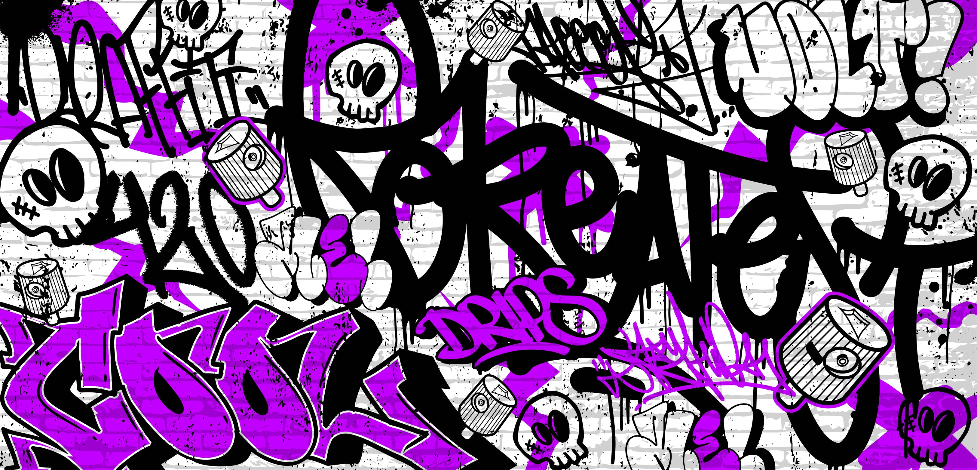 Tag & Spark - Skull Riot Mural