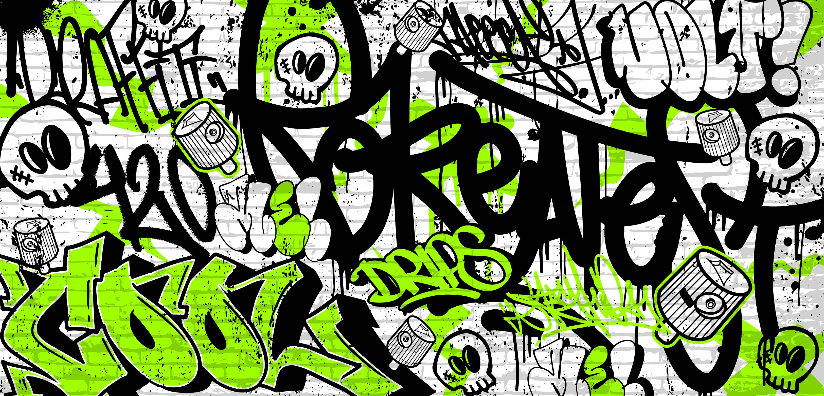Tag & Spark - Skull Riot Mural