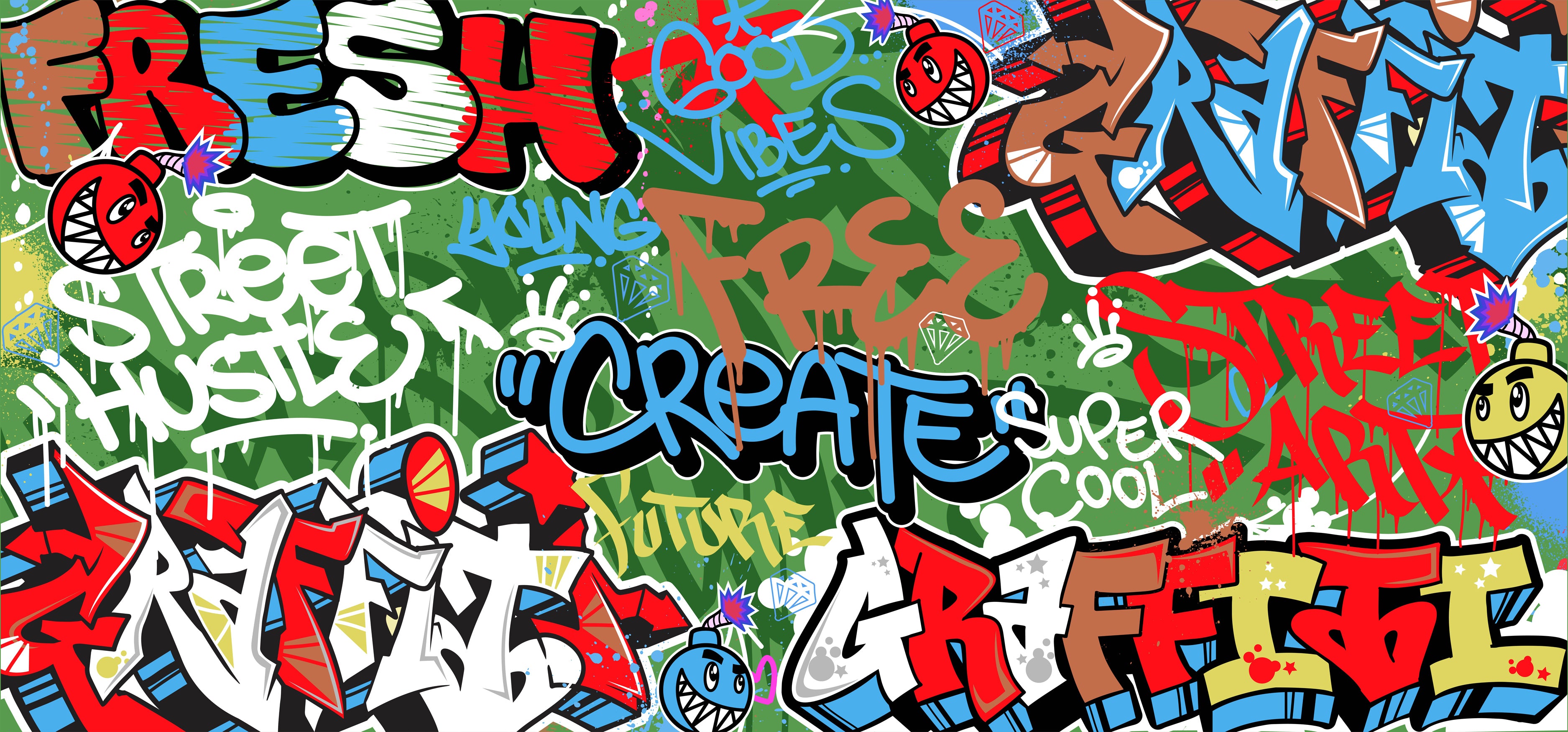 Tag & Spark - Graffiti Pop Mural
