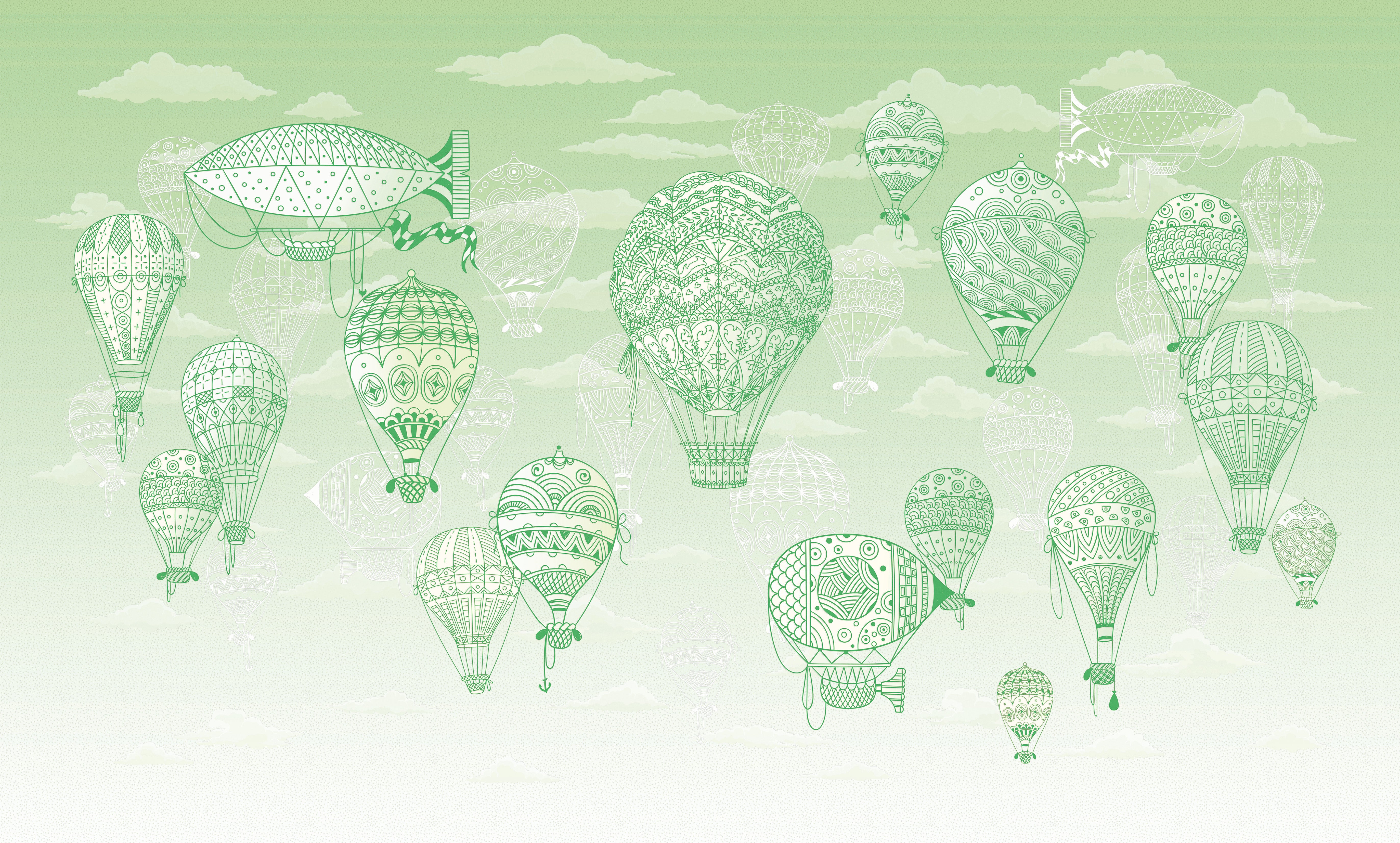 3D Balloon Voyage - Printed Mural