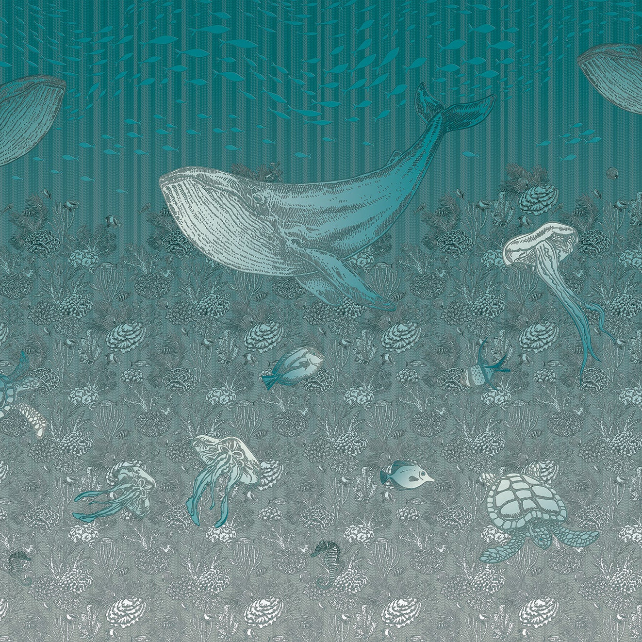 3D Whale Watch - Printed Mural