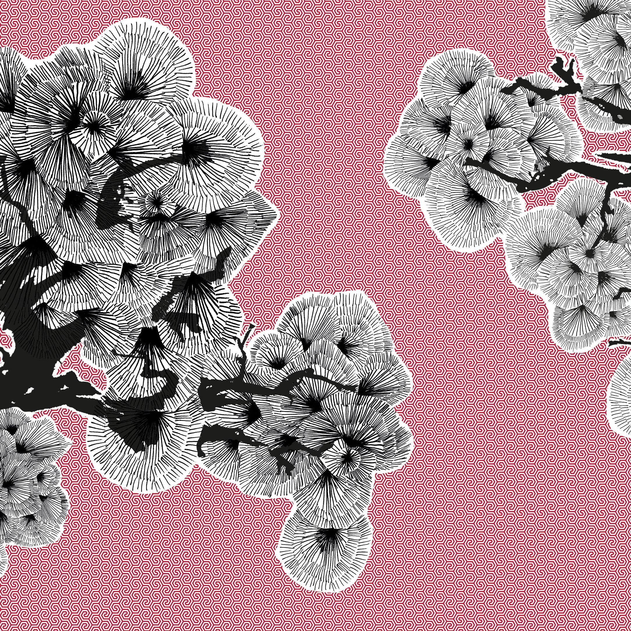 3D Ink Blossom - Printed Mural