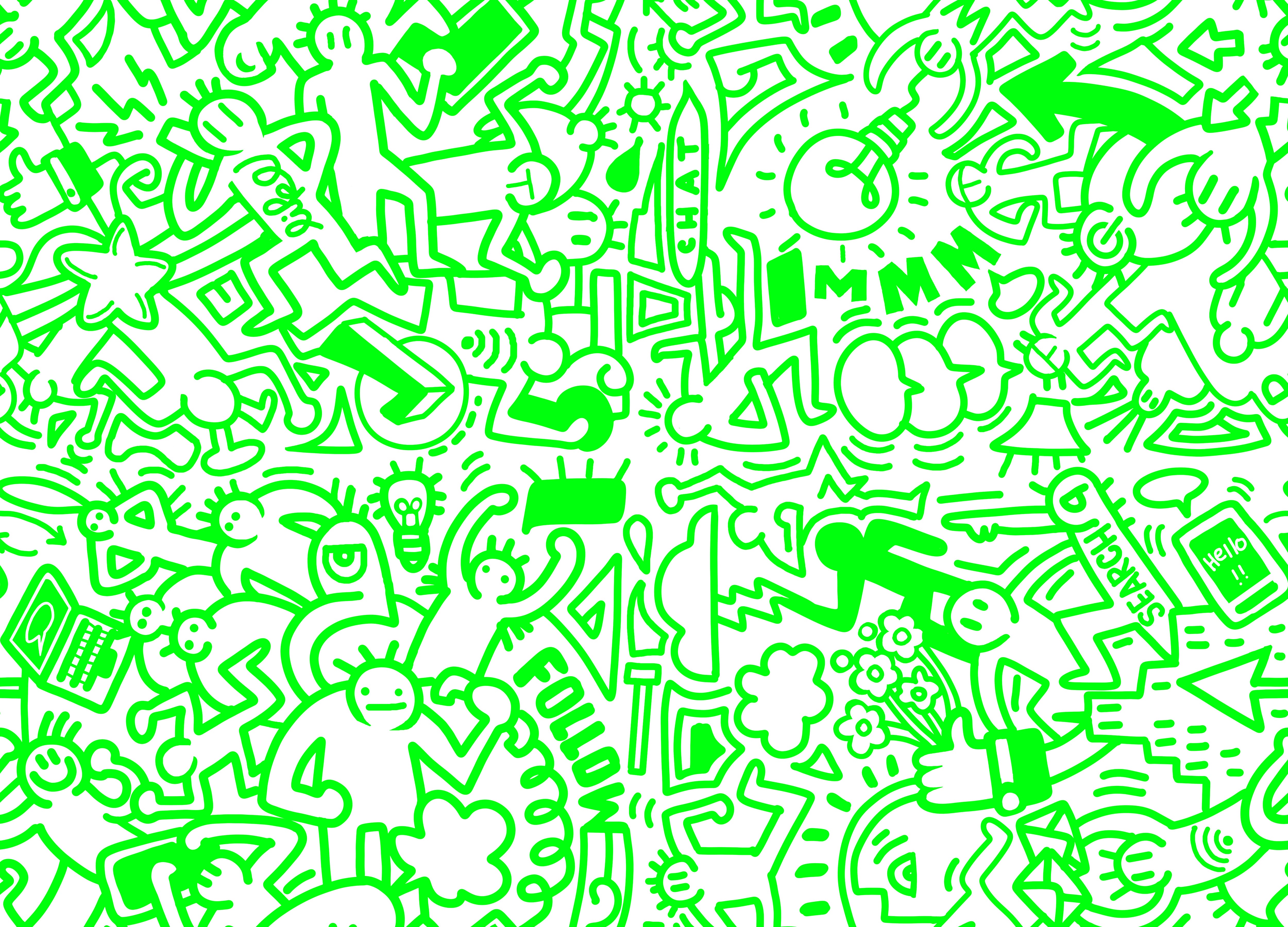 Ink Sketch Playground Mural