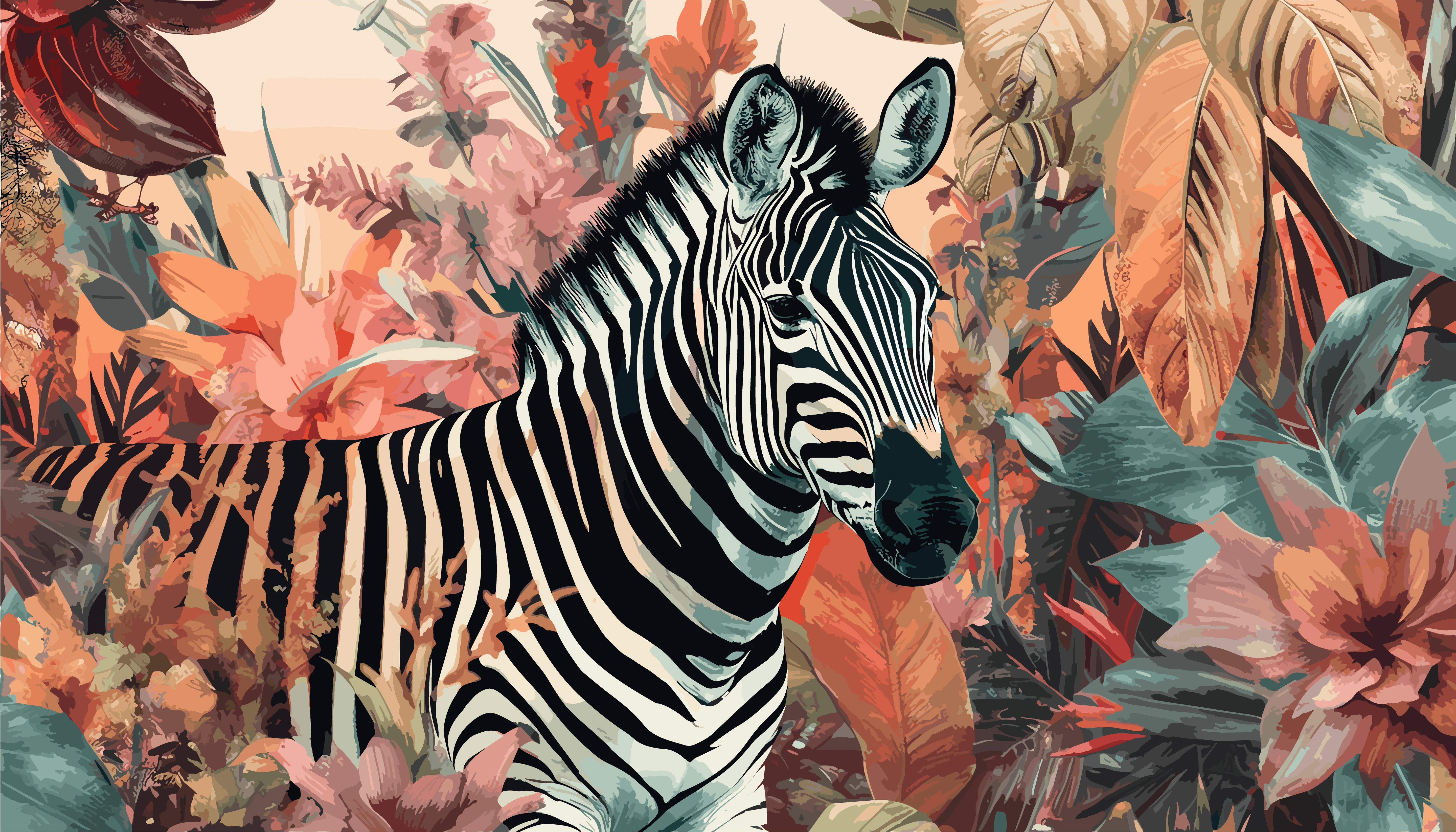 Zebra in Bloom