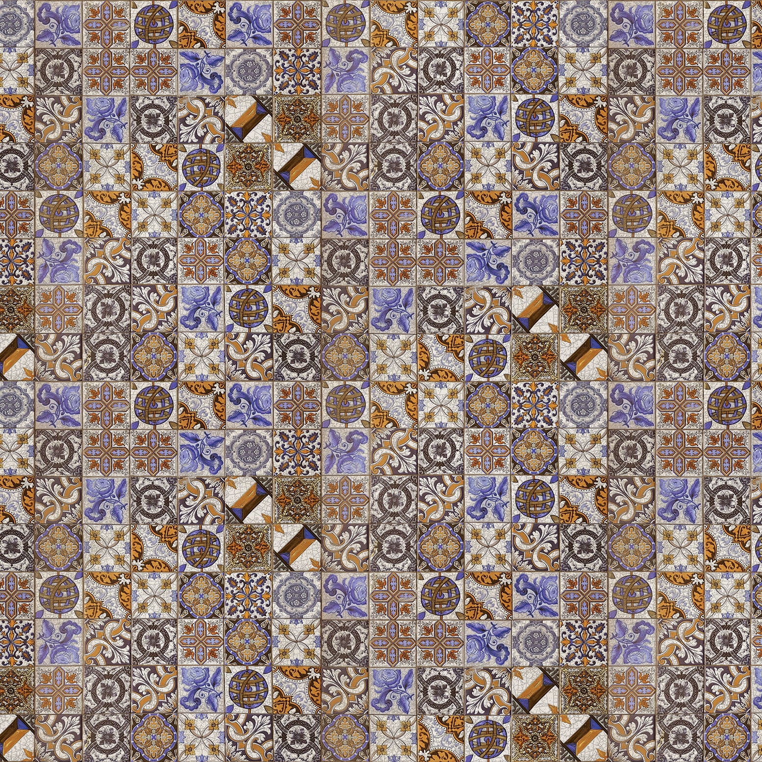 3D Mediterranean Tiles - Printed Mural