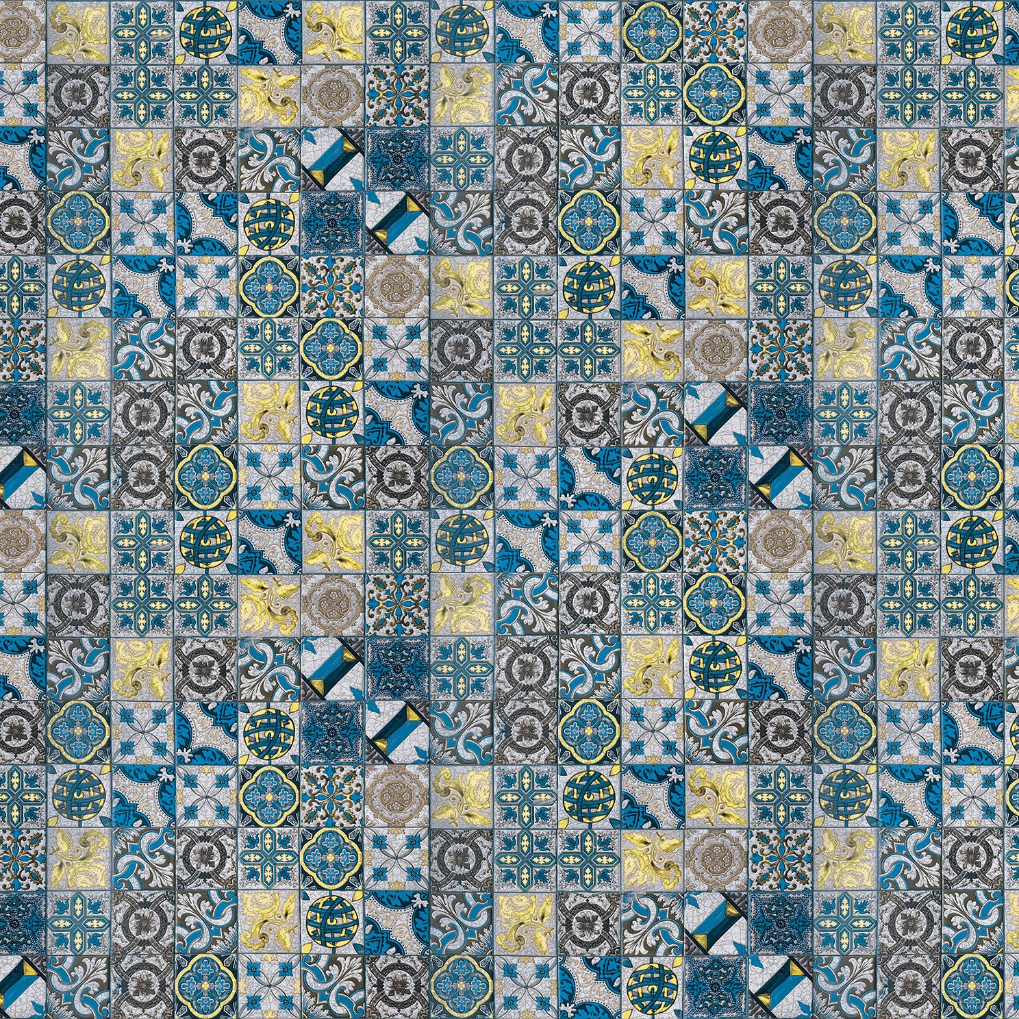 3D Mediterranean Tiles - Printed Mural