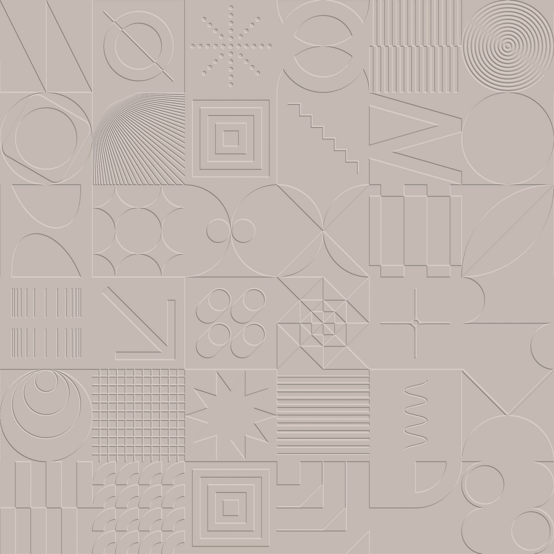 3D Geometric Modern Mix - Paintable